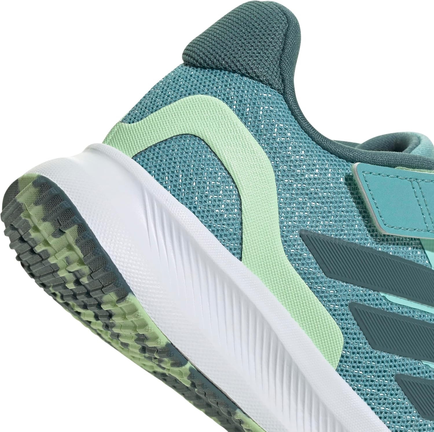 image:imageadidas Kids Marvel Run Falcon 5 Elastic Lace amp StrapMint TonPreloved TealSemi Green Spark