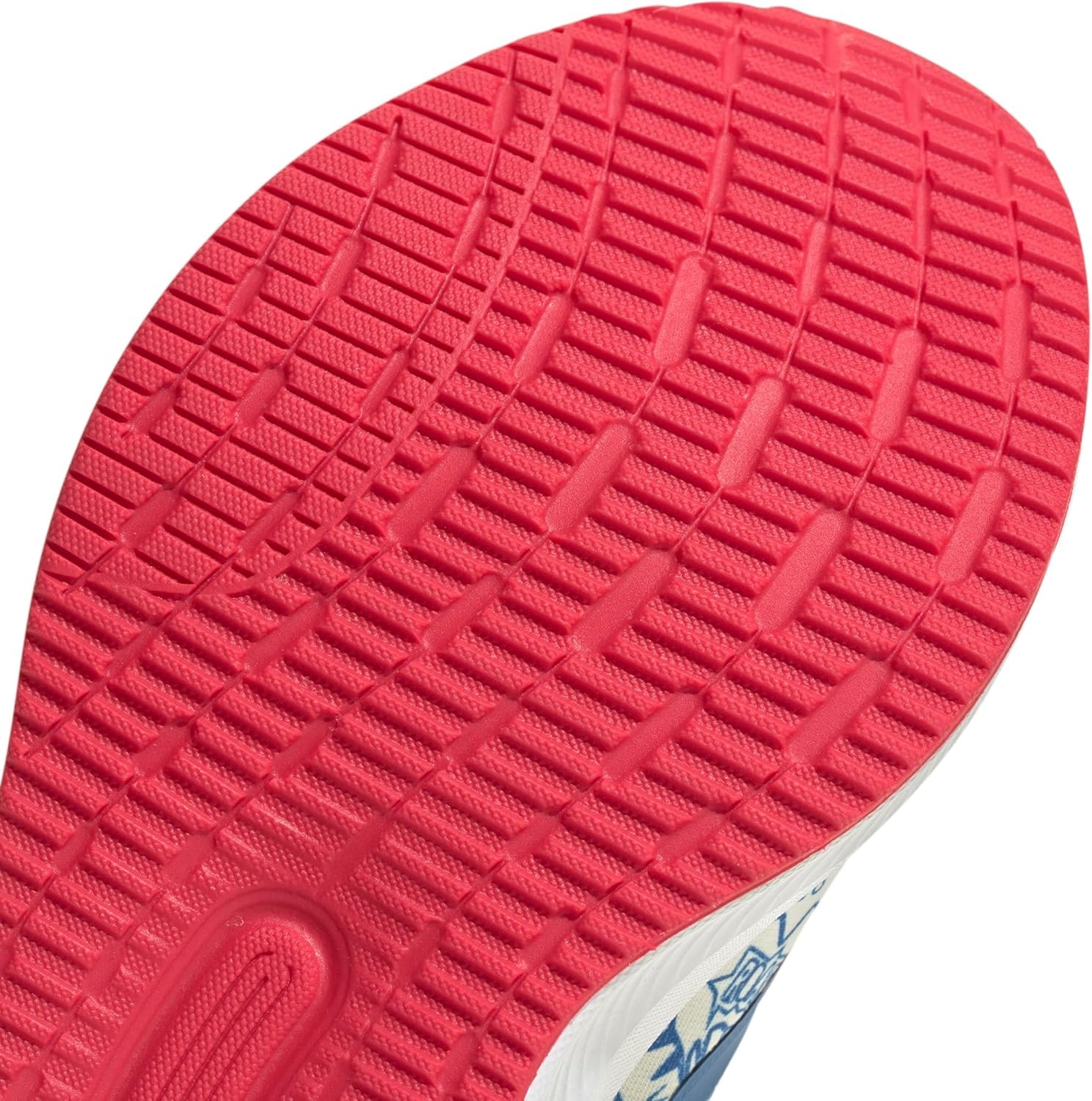 image:imageadidas Kids Marvel Run Falcon 5 Elastic Lace amp StrapOff WhiteBright RoyalSemi Lucid Red