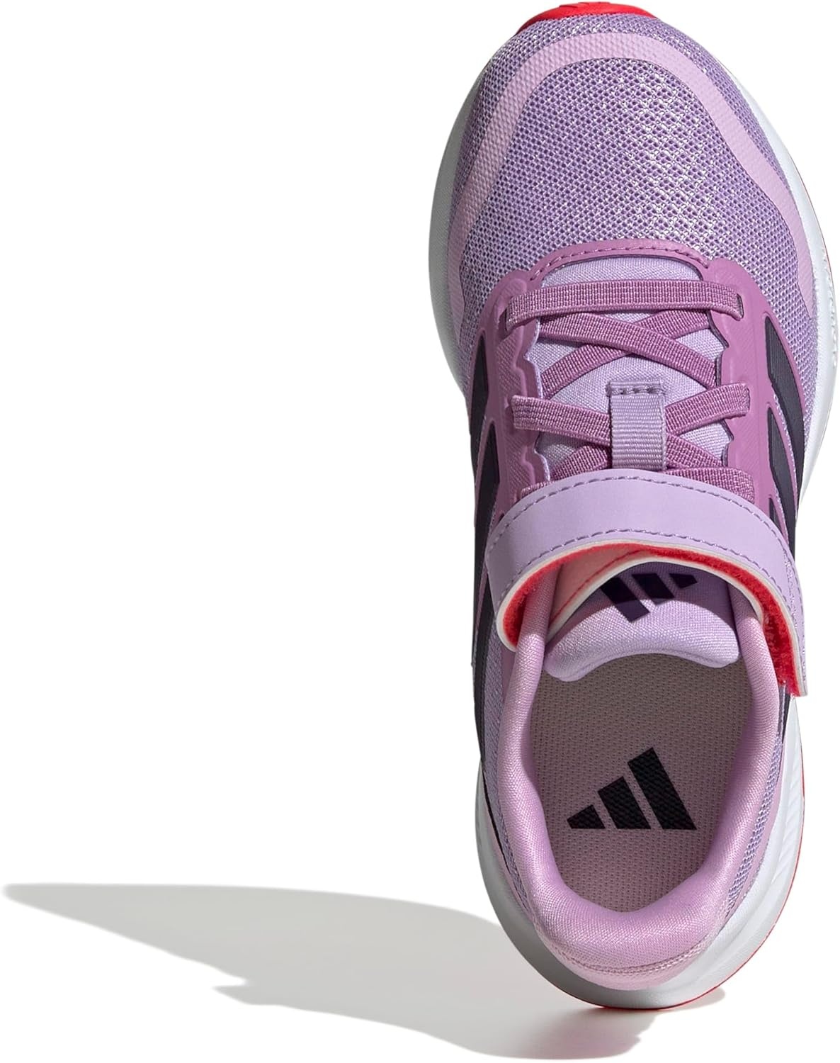 image:imageadidas Kids Marvel Run Falcon 5 Elastic Lace amp StrapPowder PlumAurora PlumLucid Red