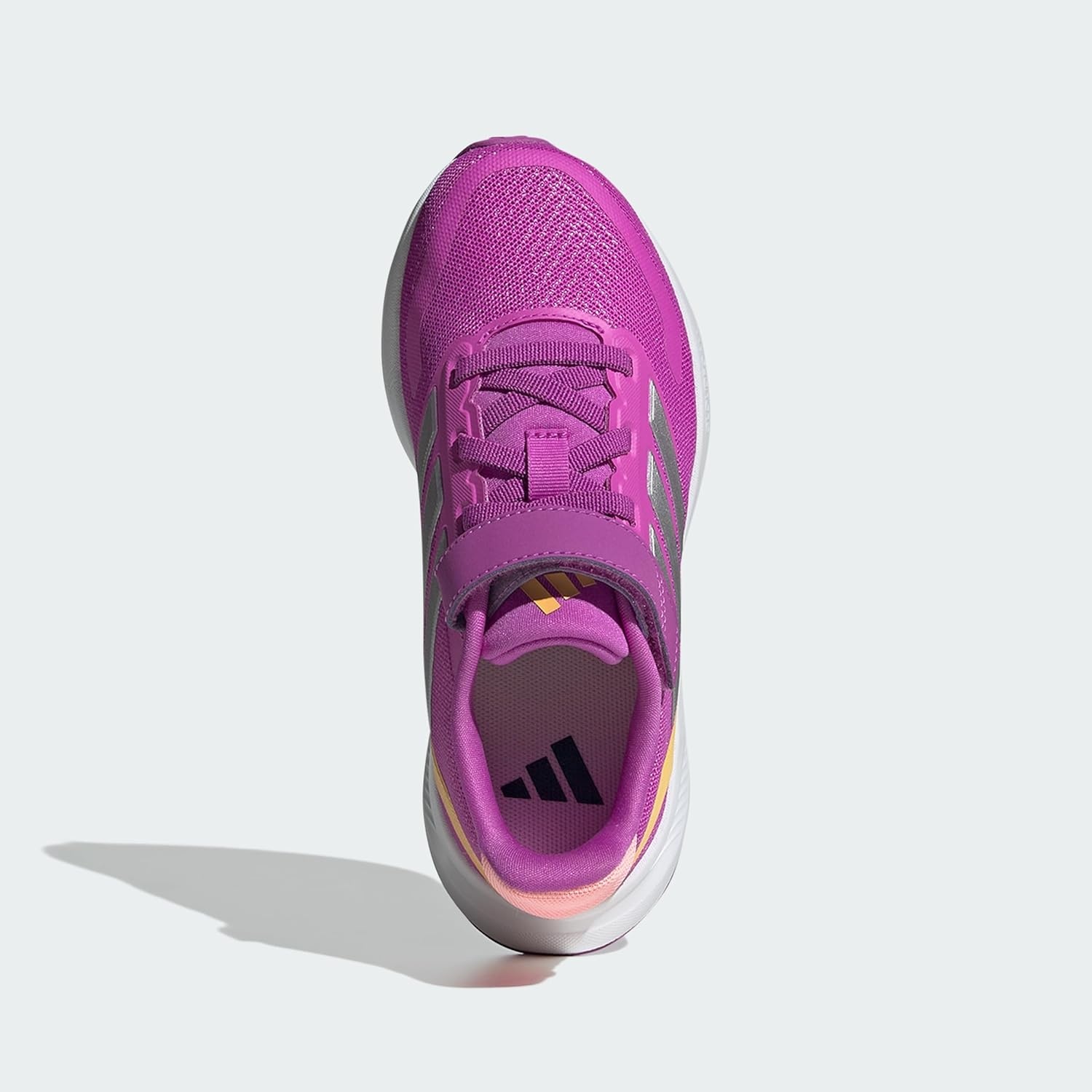 image:imageadidas Kids Marvel Run Falcon 5 Elastic Lace amp StrapPurple BurstSilver MetallicSemi Spark