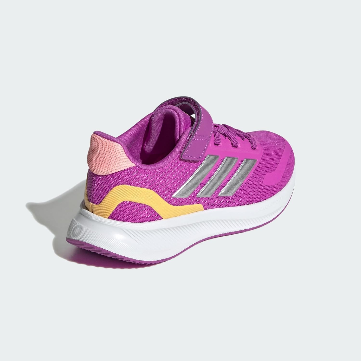 image:imageadidas Kids Marvel Run Falcon 5 Elastic Lace amp StrapPurple BurstSilver MetallicSemi Spark