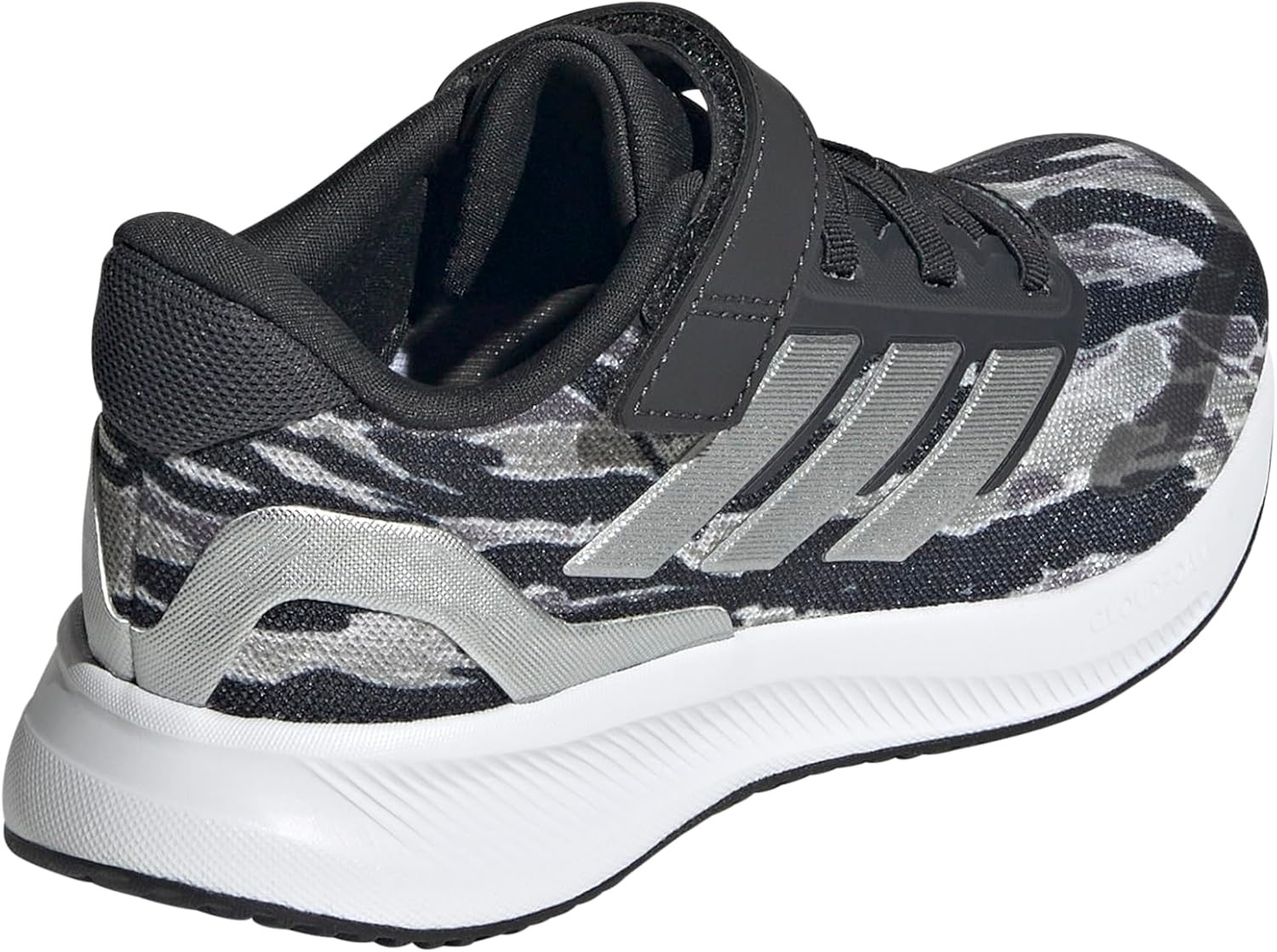image:imageadidas Kids Marvel Run Falcon 5 Elastic Lace amp StrapSilver PebbleSilver MetallicCarbon