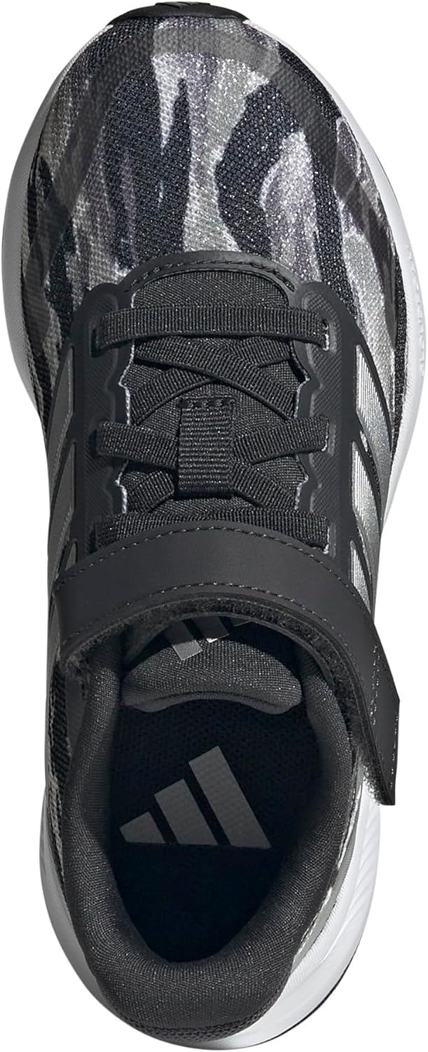 image:imageadidas Kids Marvel Run Falcon 5 Elastic Lace amp StrapSilver PebbleSilver MetallicCarbon