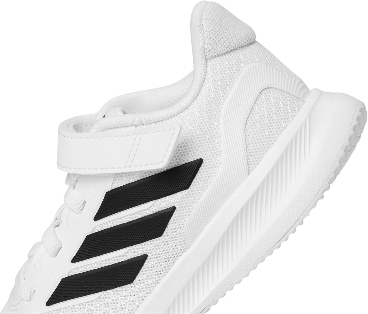 image:imageadidas Kids Marvel Run Falcon 5 Elastic Lace amp StrapWhiteBlackBlack