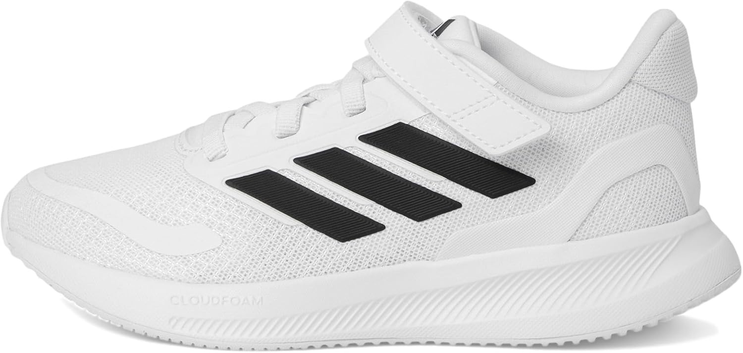 image:imageadidas Kids Marvel Run Falcon 5 Elastic Lace amp StrapWhiteBlackBlack