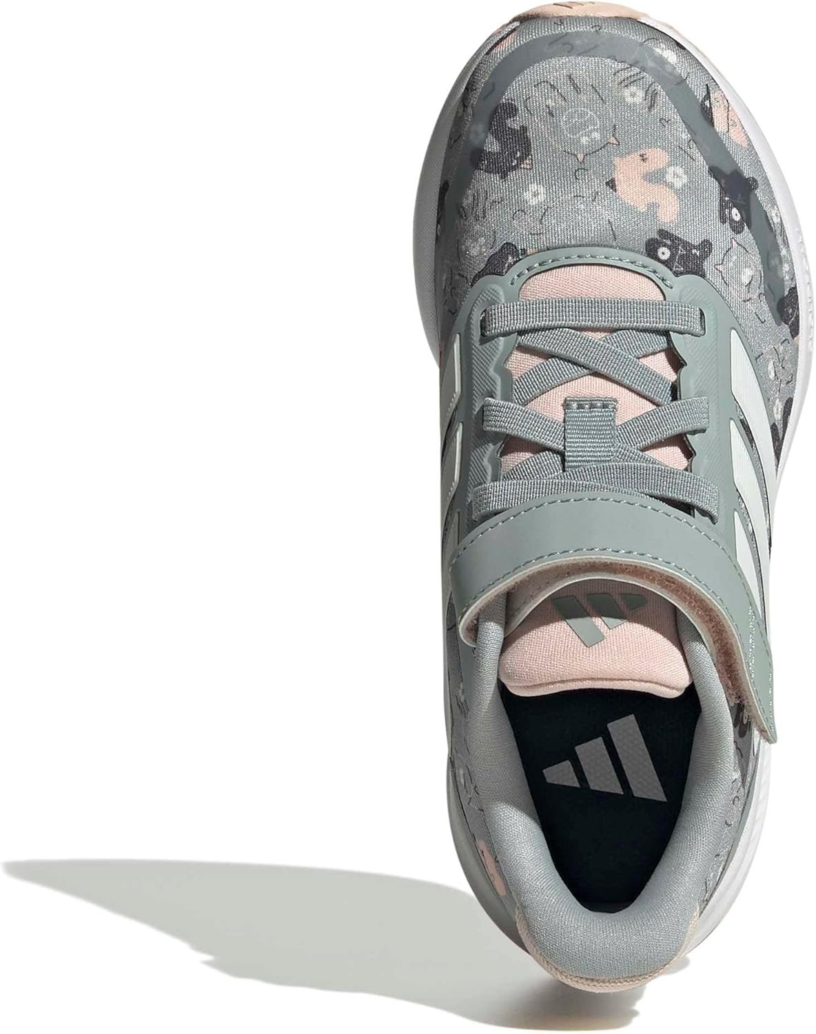 image:imageadidas Kids Marvel Run Falcon 5 Elastic Lace amp StrapWonder SageOff WhiteBlush Pink