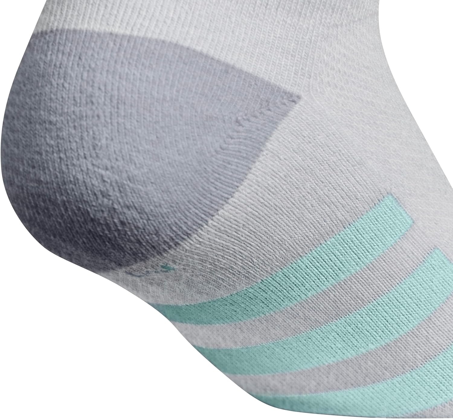 image:imageadidas Kids No Show Socks for Boys and Girls 6 Pairs Durable amp ComfortableCool Light HeatherGreySemi Flash Aqua BlueGirls