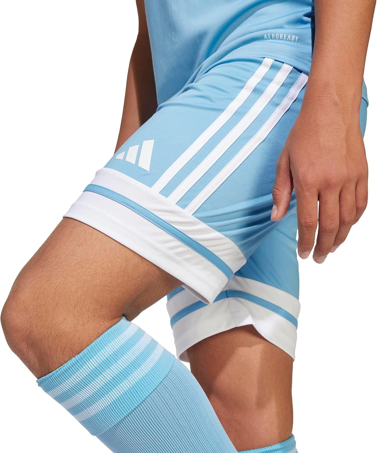 image:imageadidas Kids Squadra 25 ShortsTeam Light BlueWhite