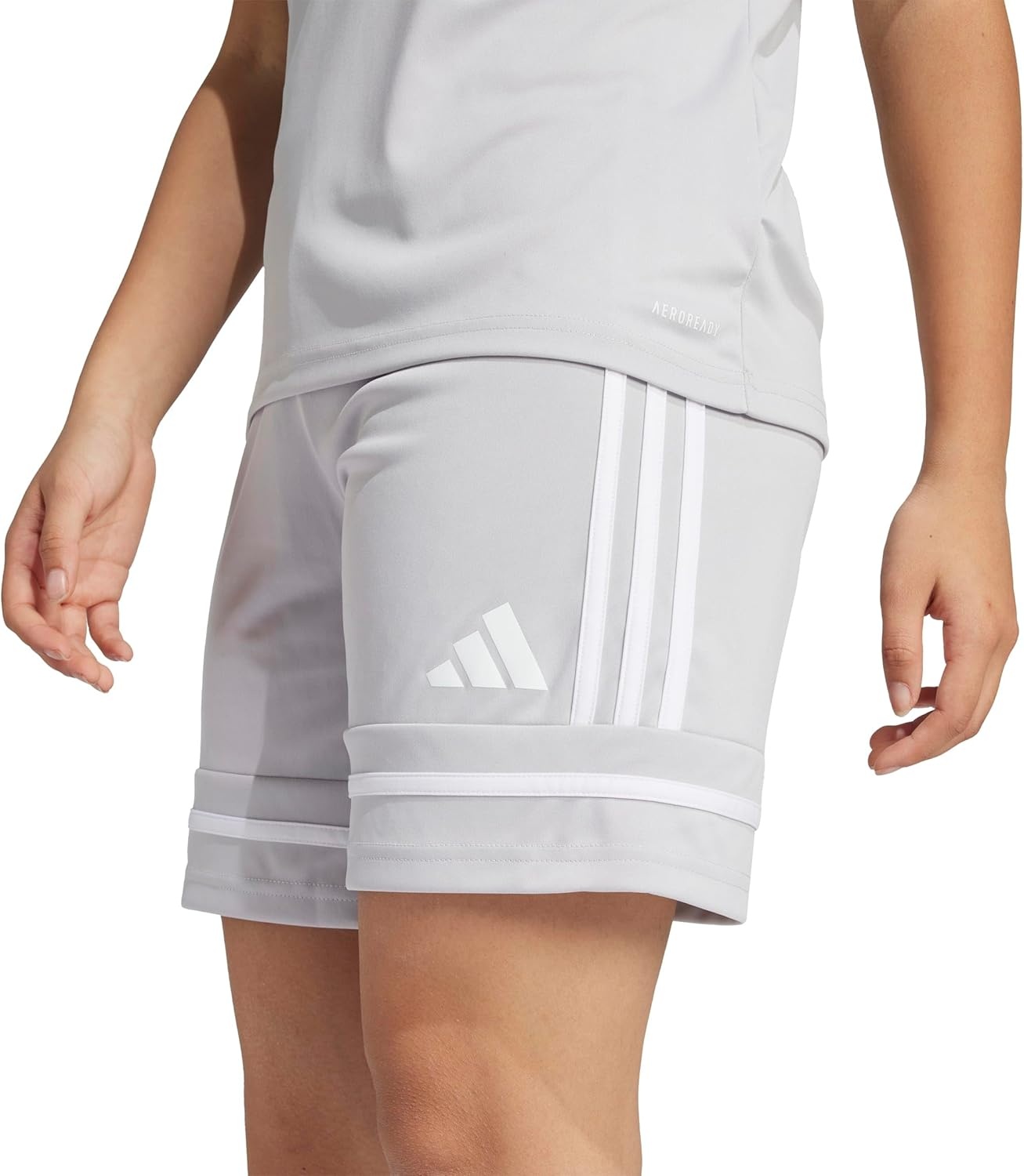 image:imageadidas Kids Squadra 25 ShortsTeam Light GreyTeam Light GreyWhite