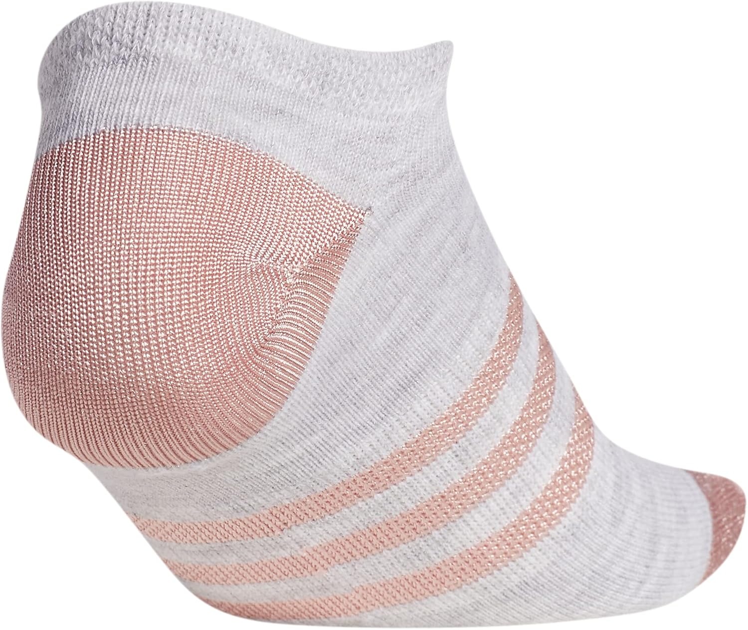 image:imageadidas Kids Superlite No Show Socks for Boys amp Girls 6 Pairs LightweightCool Light HeatherWhiteBlack Shiny NylonGirls