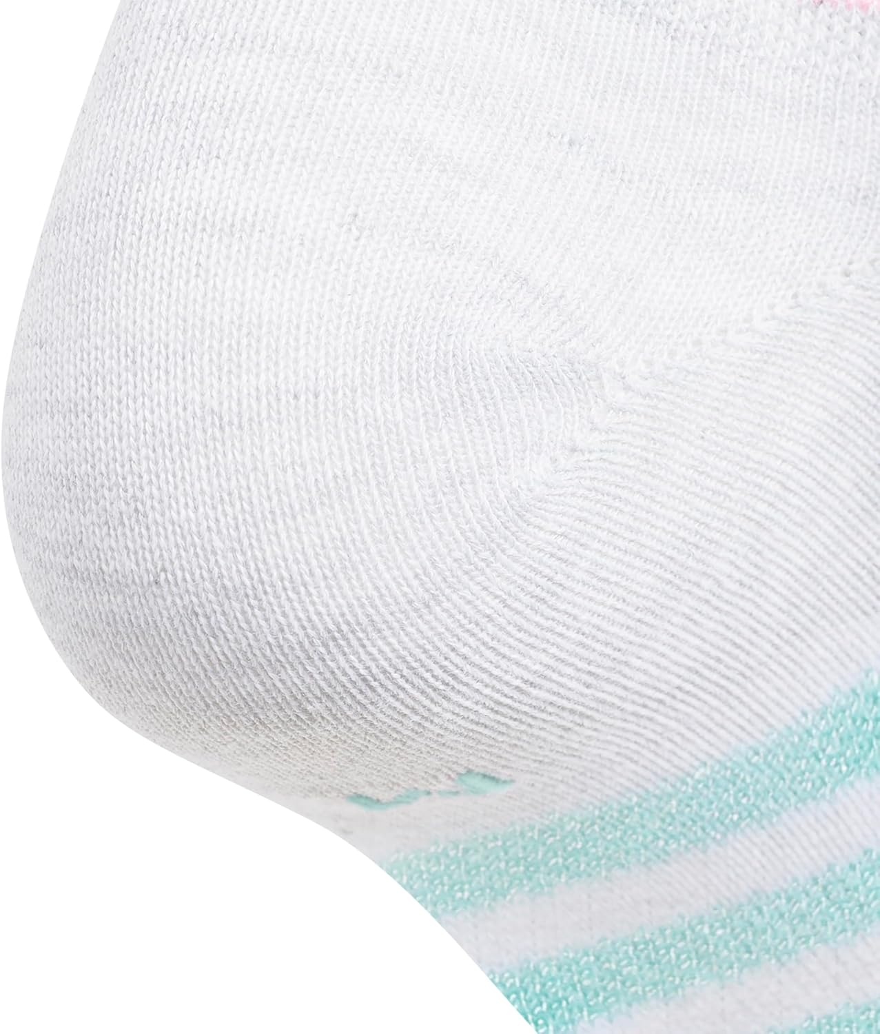image:imageadidas Kids Superlite No Show Socks for Boys amp Girls 6 Pairs LightweightWhiteShiny Energy AquaShiny Bliss PinkGirls30