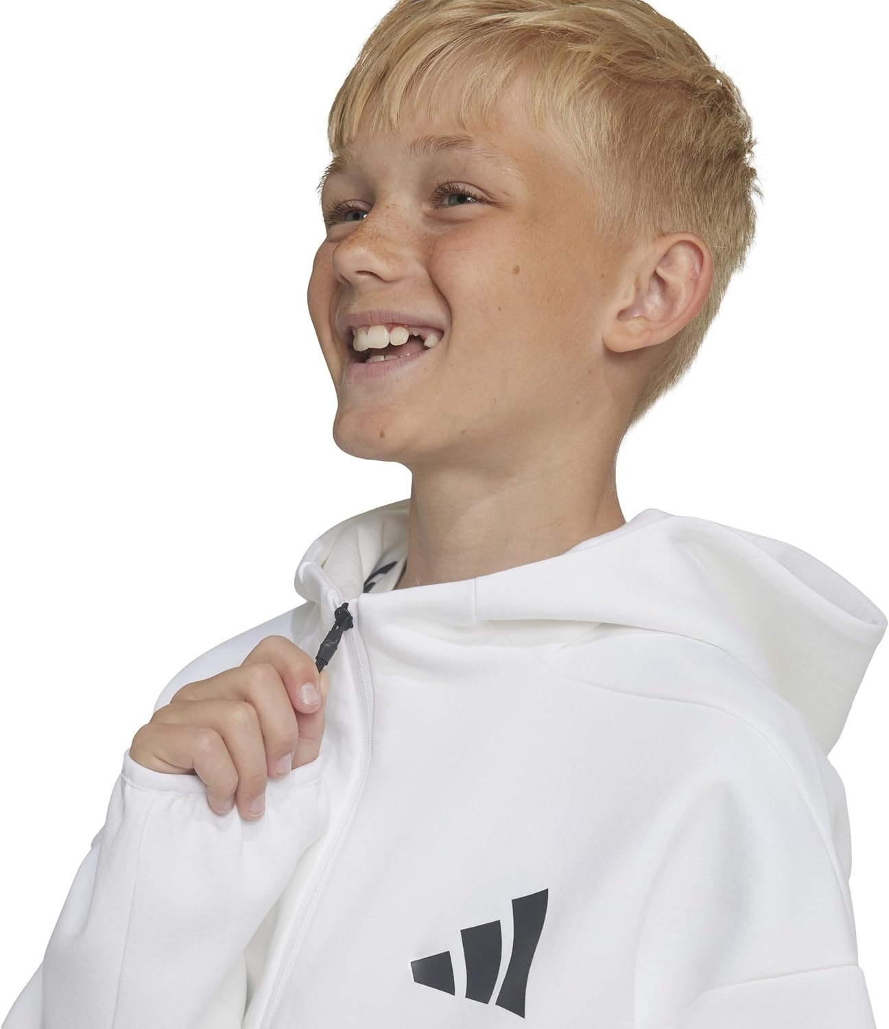 image:imageadidas Kids Zne Full Zip HoodieWhiteBlack