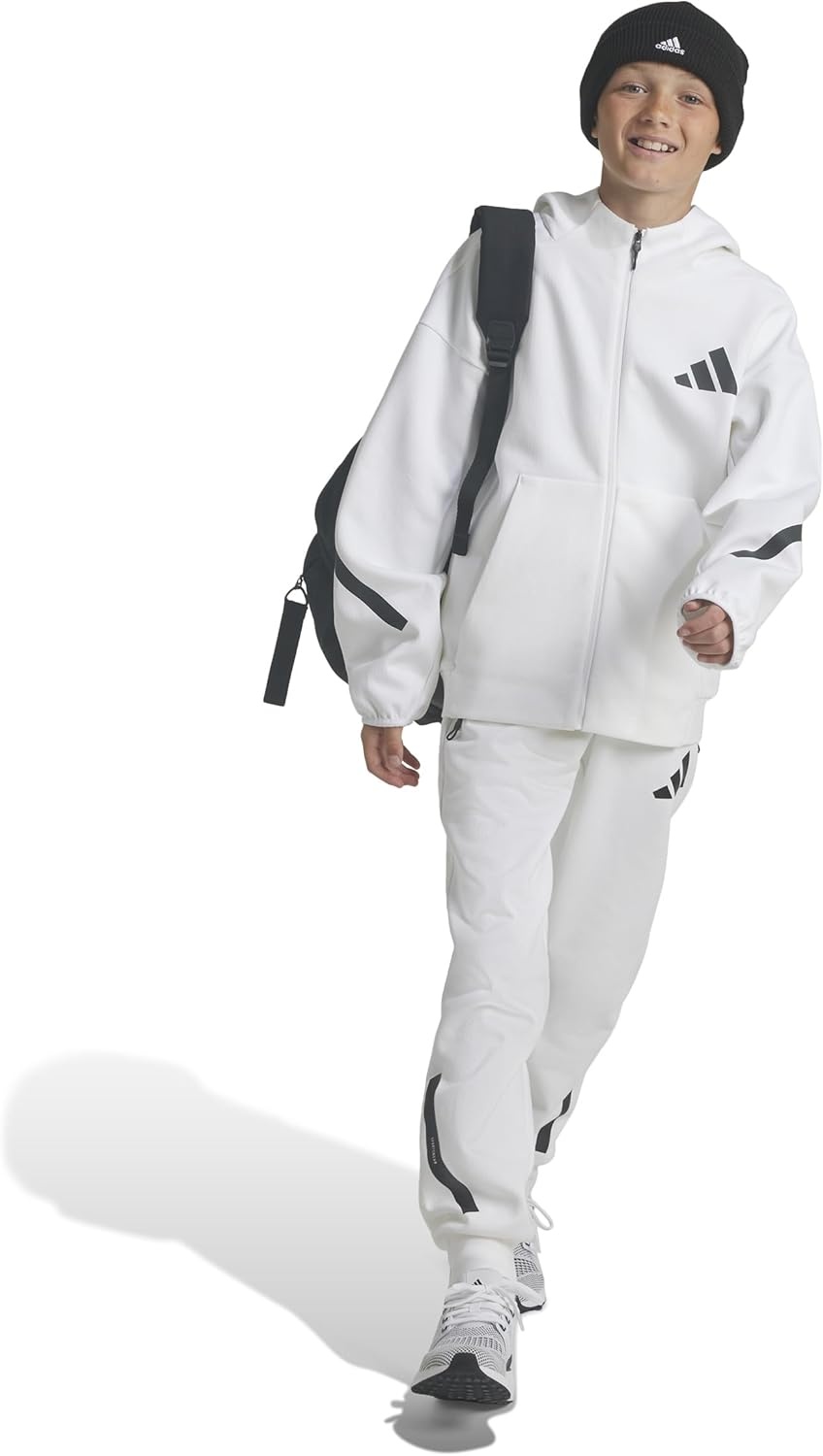 image:imageadidas Kids Zne Full Zip HoodieWhiteBlack