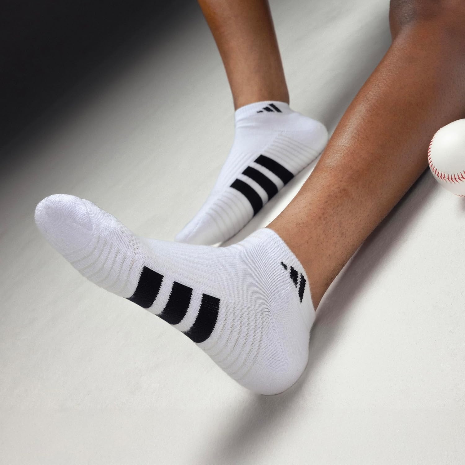 image:imageadidas Mens Cushioned Low Cut Ankle Socks 3 Pairs Durable amp ComfortableWhiteCollegiate GreenBlack4