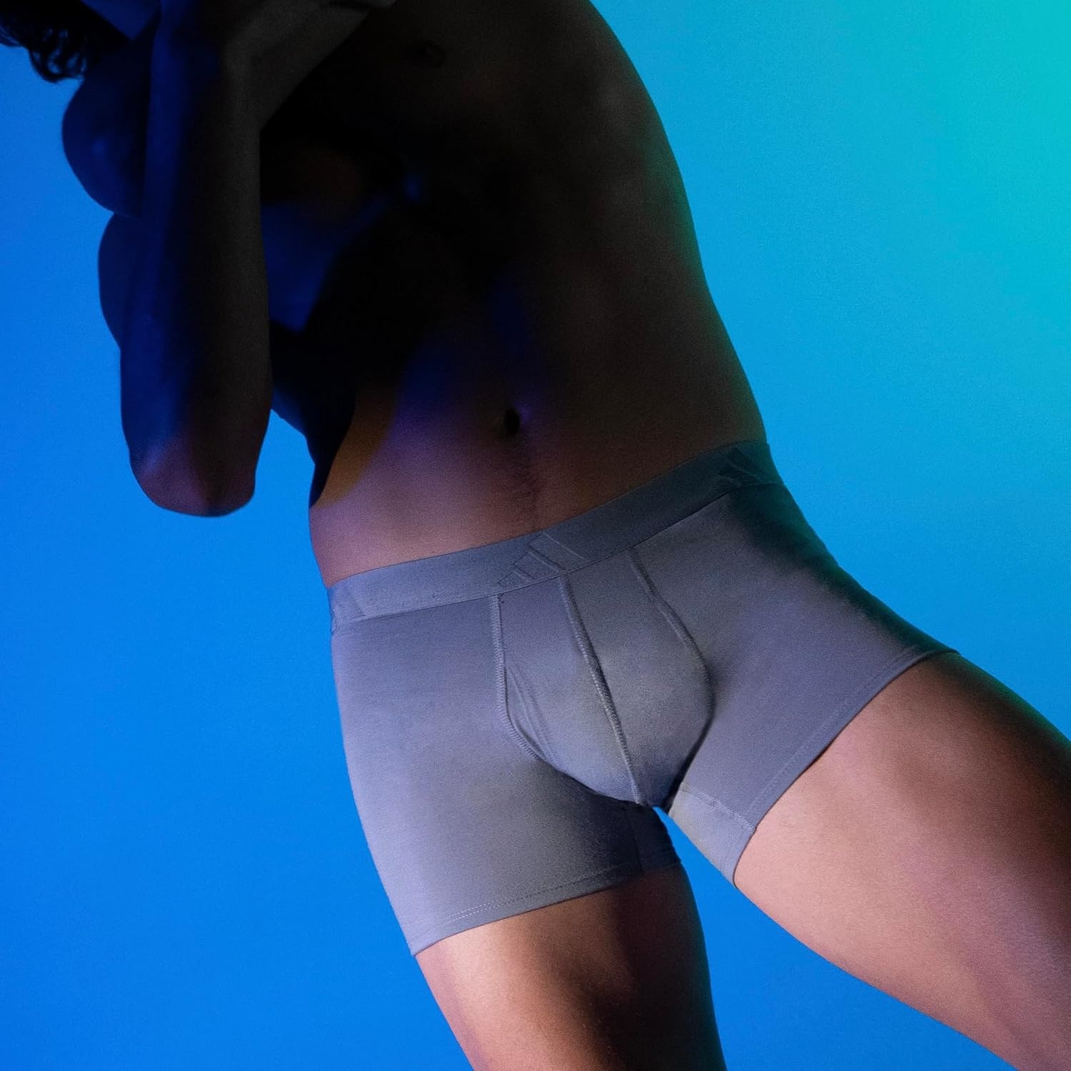 image:imageadidas Mens Luxe Underwear 3Pack Boxer Briefs or Trunks Premium Ultra Soft ComfortDark BlueHeather Team Royal BlueGreyTrunk