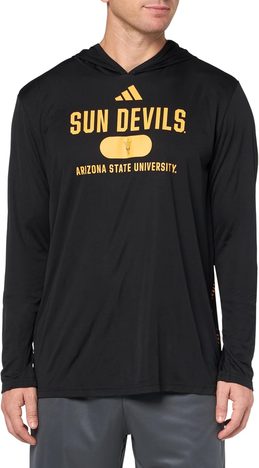 image:imageadidas Mens NCAA Designed for Training Team HoodieBlackTeam Collegiate GoldArizona State University
