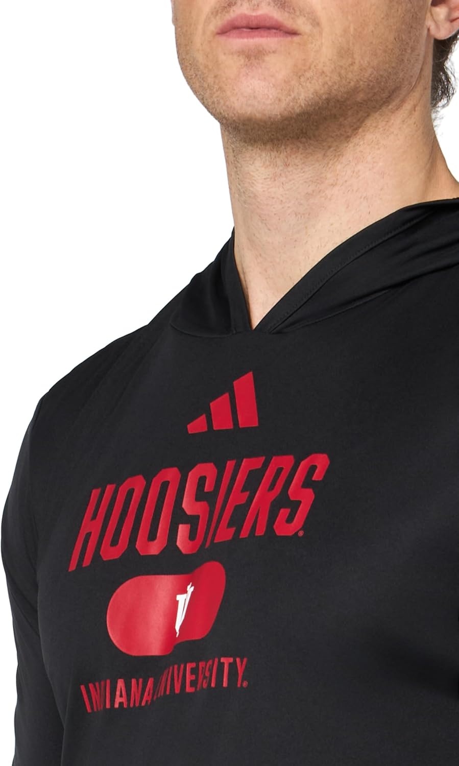 image:imageadidas Mens NCAA Designed for Training Team HoodieBlackTeam Victory RedTeam Victory RedIndiana University