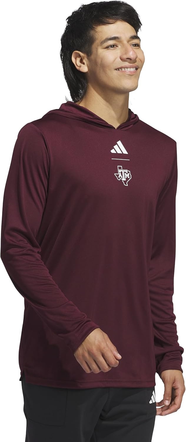image:imageadidas Mens NCAA Designed for Training Team HoodieTeam MaroonTexas Am