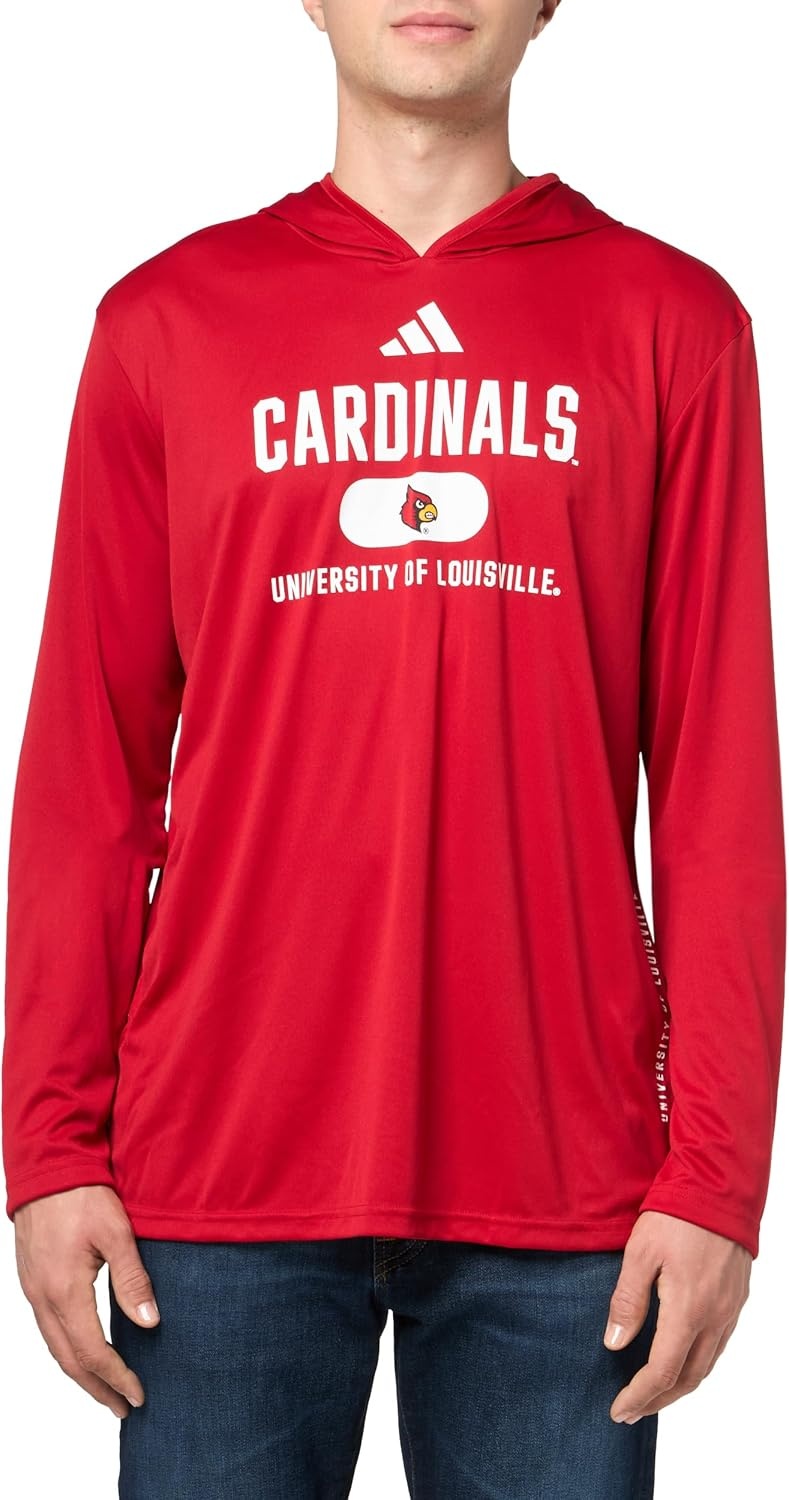 image:imageadidas Mens NCAA Designed for Training Team HoodieTeam Power RedWhiteUniversity of Louisville