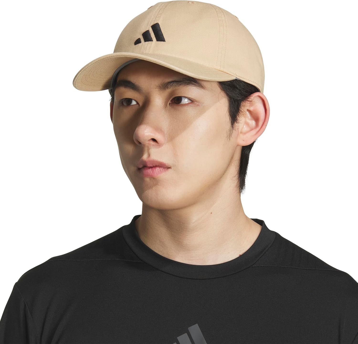 image:imageadidas Mens Ultimate Baseball Cap Athletic Relaxed Cotton Strapback HatWarm Sandstone BeigeBlack3