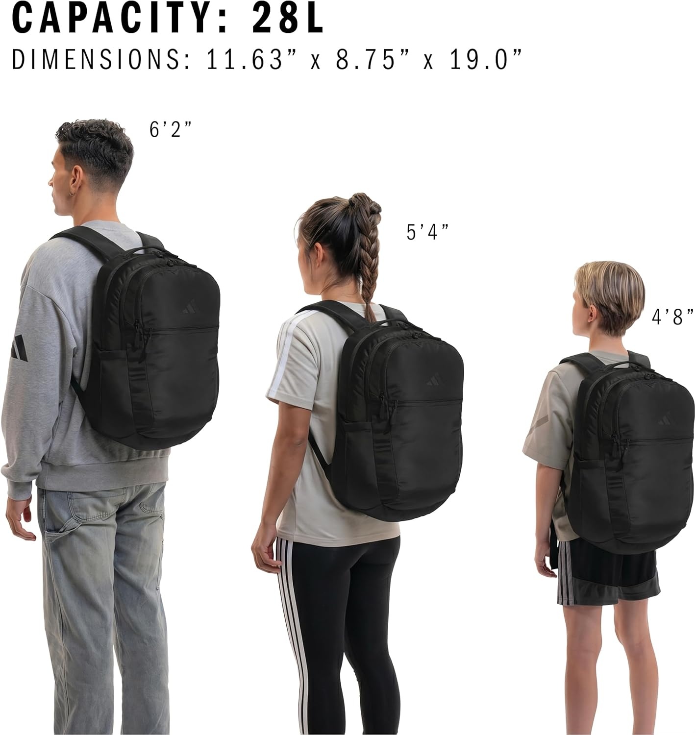 image:imageadidas PHNM Backpack for Laptop School and Travel 28LBlack