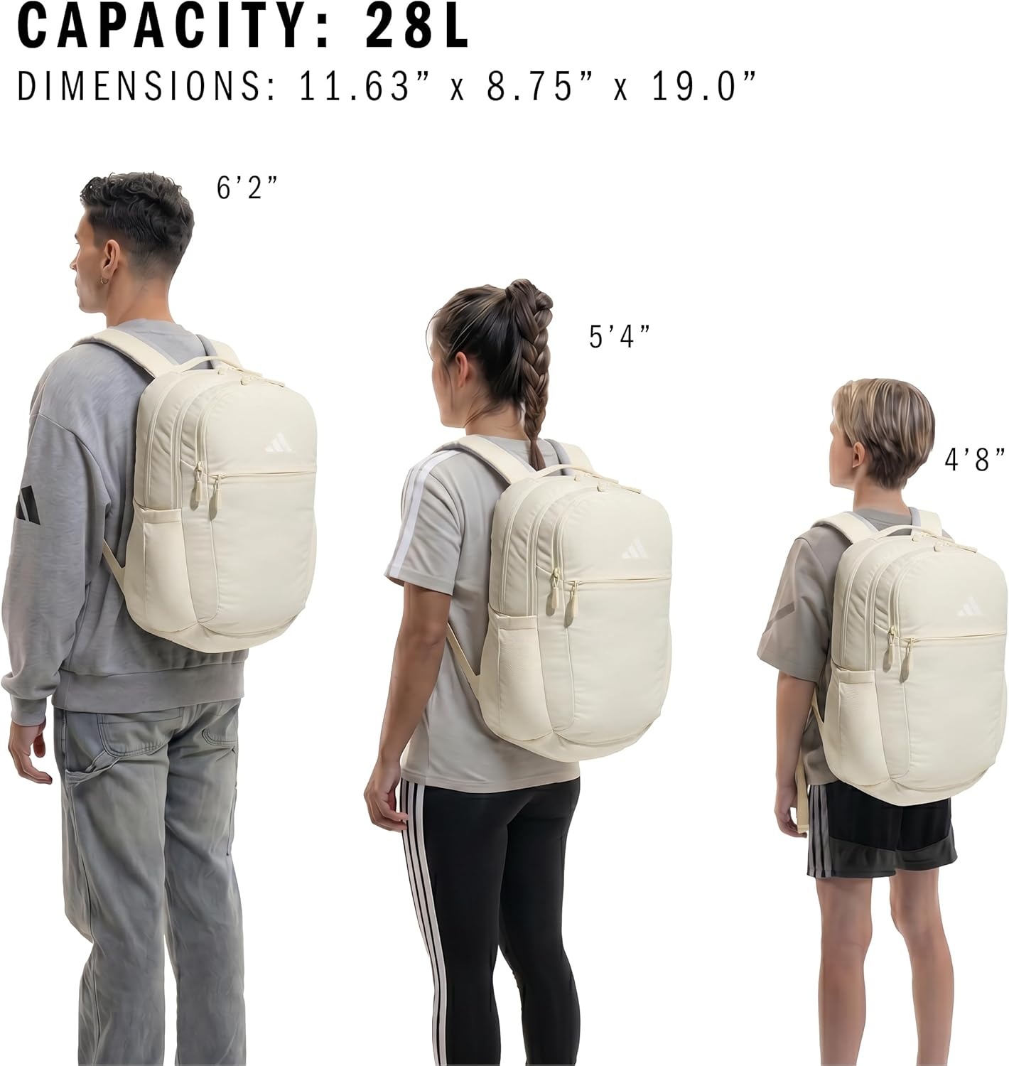 image:imageadidas PHNM Backpack for Laptop School and Travel 28LWarm Vanilla YellowOff White