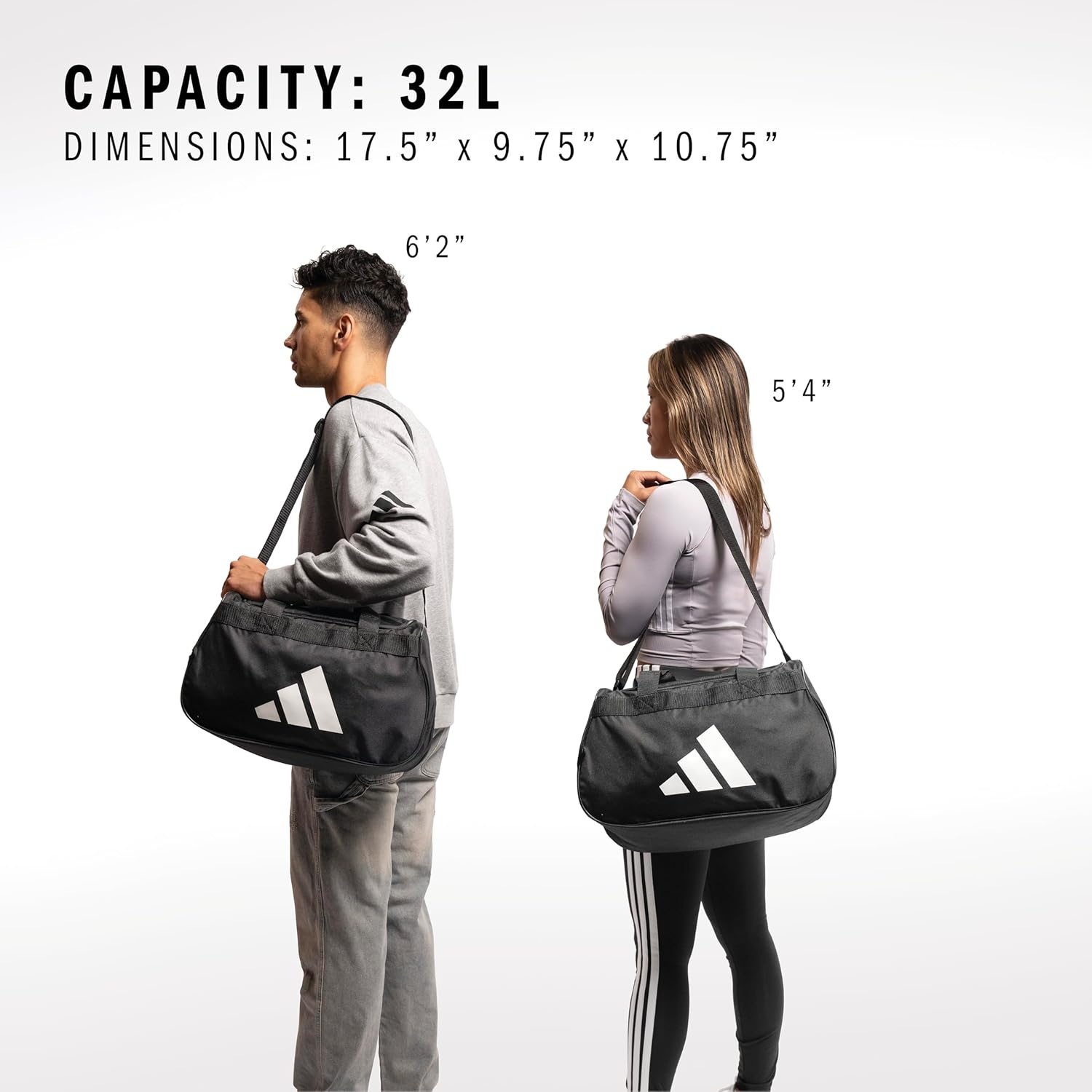 image:imageadidas Power Gym Bag Lightweight Small DuffelBlush PinkWhiteHalo Silver Grey