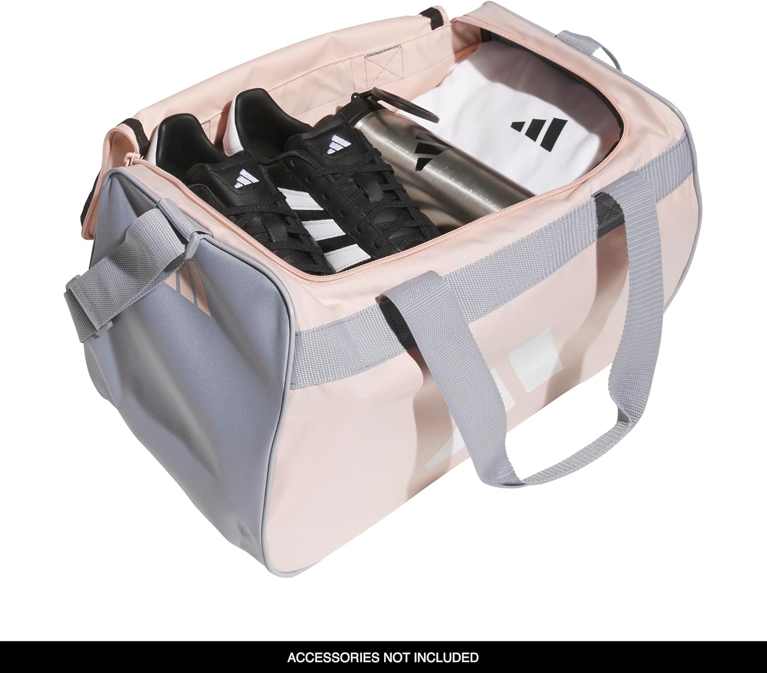 image:imageadidas Power Gym Bag Lightweight Small DuffelBlush PinkWhiteHalo Silver Grey