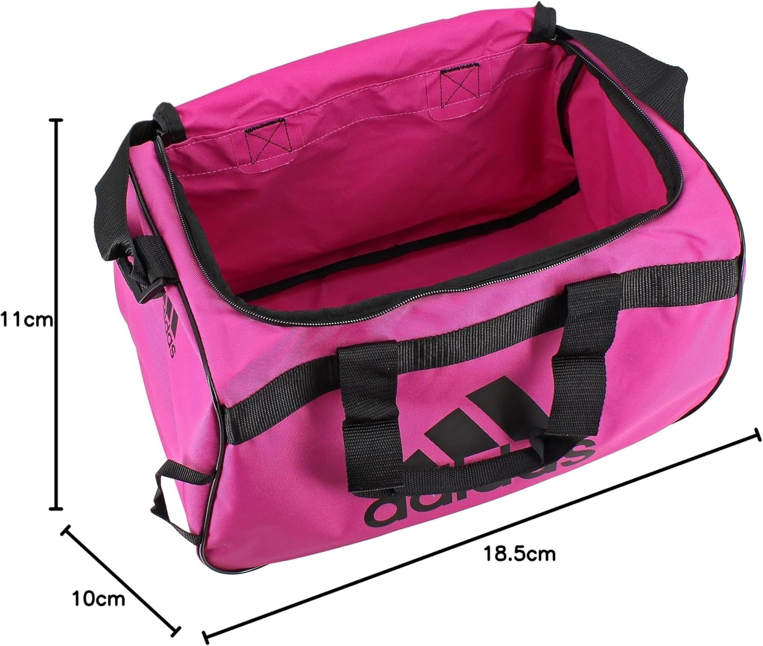 image:imageadidas Power Gym Bag Lightweight Small DuffelIntense PinkBlackDiablo