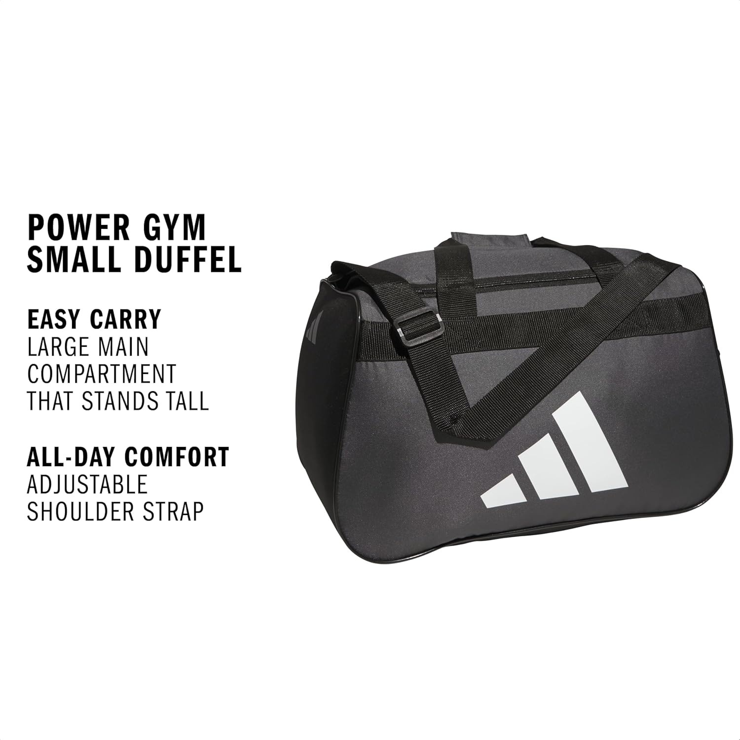 image:imageadidas Power Gym Bag Lightweight Small DuffelTeam Dark GreyWhiteBlack