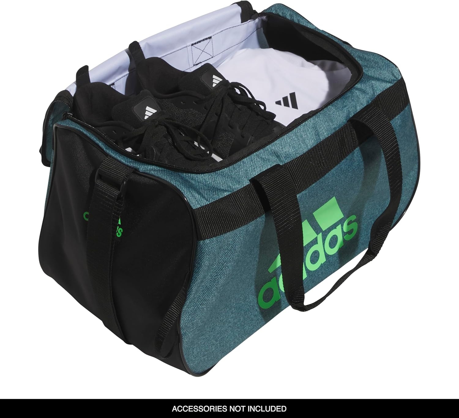 image:imageadidas Power Gym Bag Lightweight Small DuffelTwill Preloved TealLime Burst GreenBlackDiablo