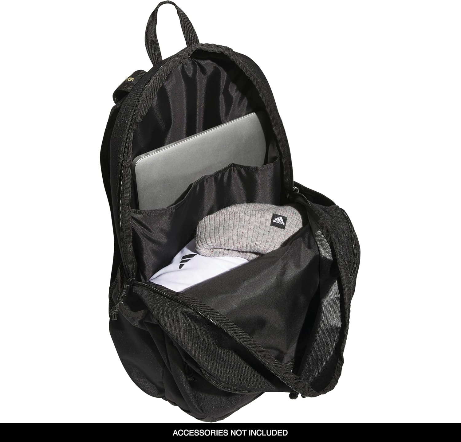 image:imageadidas Prime 7 Backpack for Laptop School and Travel 37LBlackGold Metallic