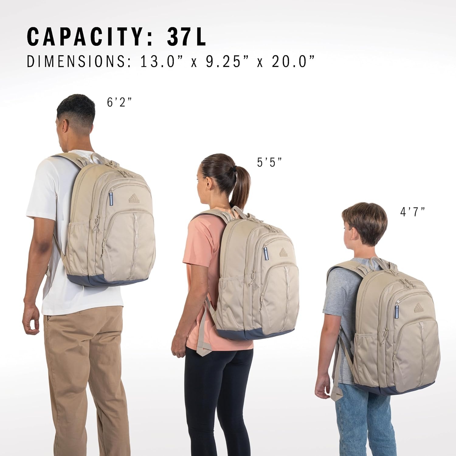 image:imageadidas Prime 7 Backpack for Laptop School and Travel 37LClear Sky BlueOnix Grey2
