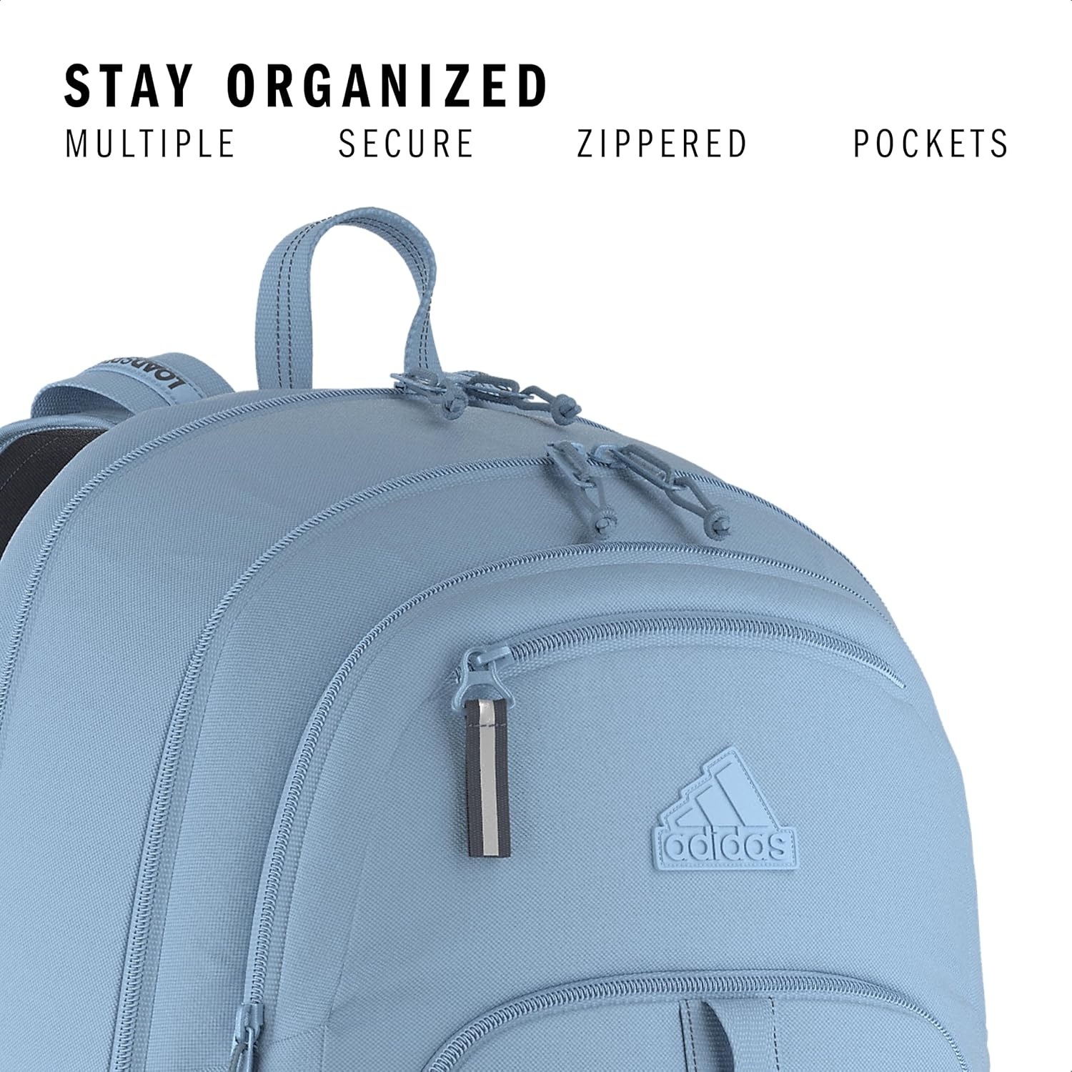 image:imageadidas Prime 7 Backpack for Laptop School and Travel 37LClear Sky BlueOnix Grey2