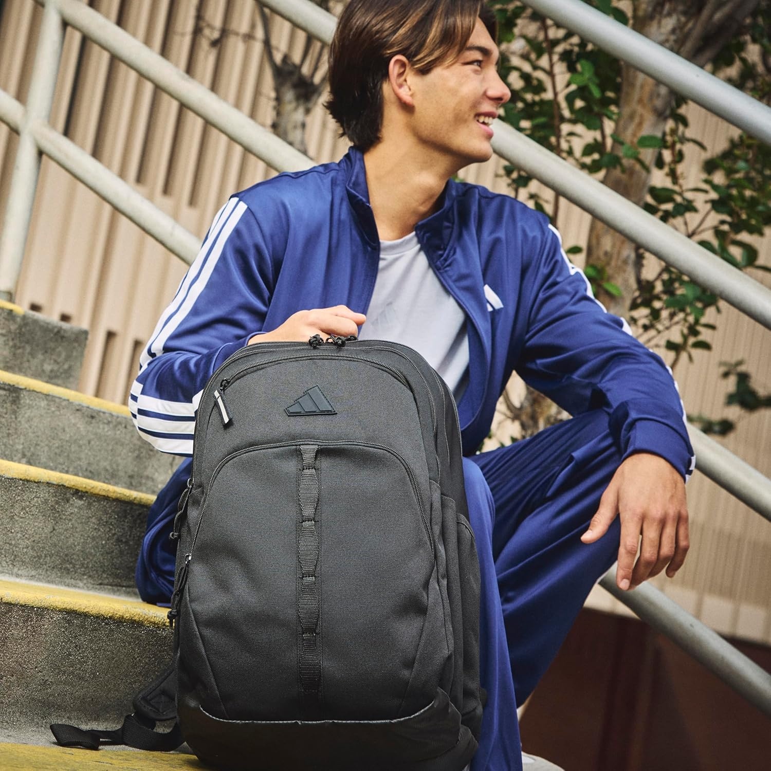 image:imageadidas Prime 7 Backpack for Laptop School and Travel 37LSilver Pebble Grey