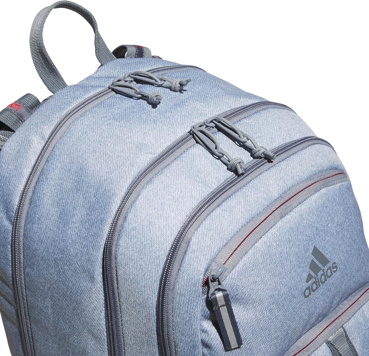 image:imageadidas Prime 7 Backpack for Laptop School and Travel 37LTwill GreyGreyBetter Scarlet2