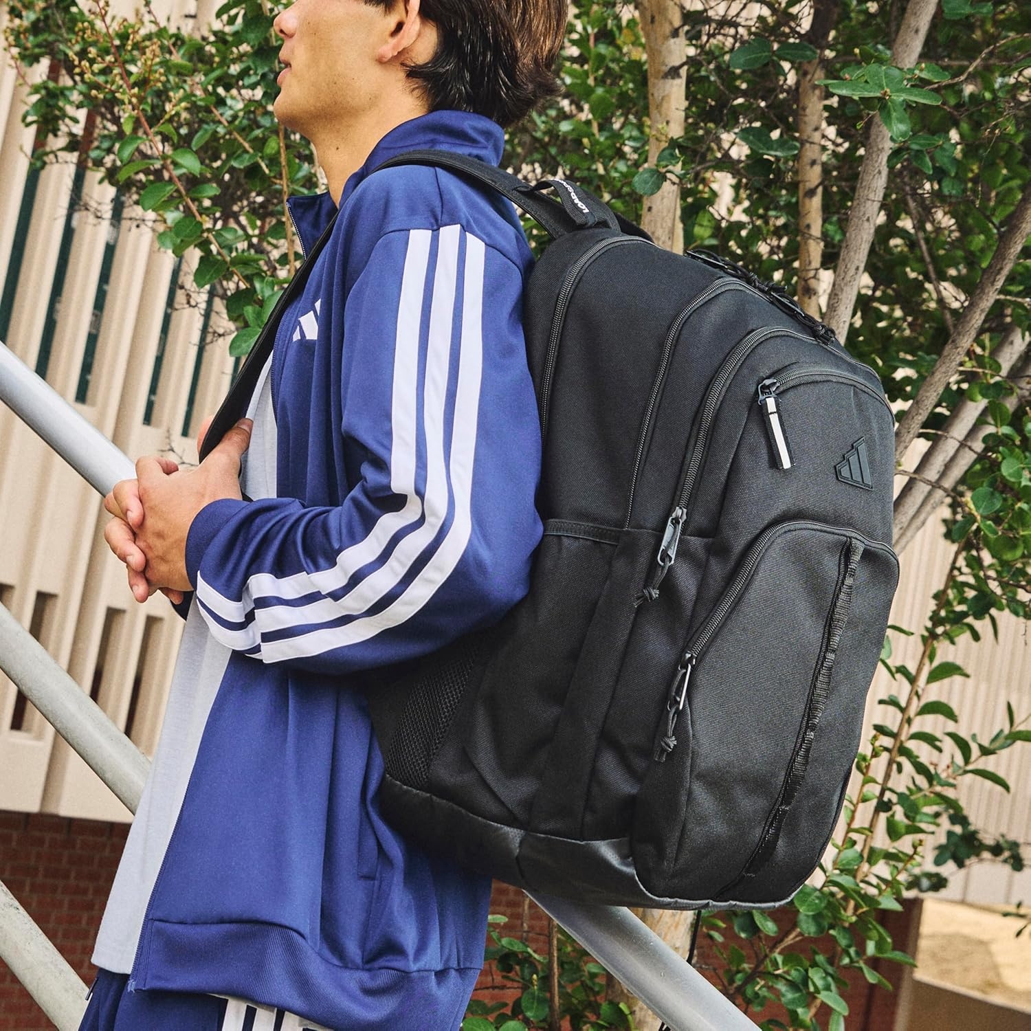 image:imageadidas Prime 7 Backpack for Laptop School and Travel 37LTwill Onix GreyBlack