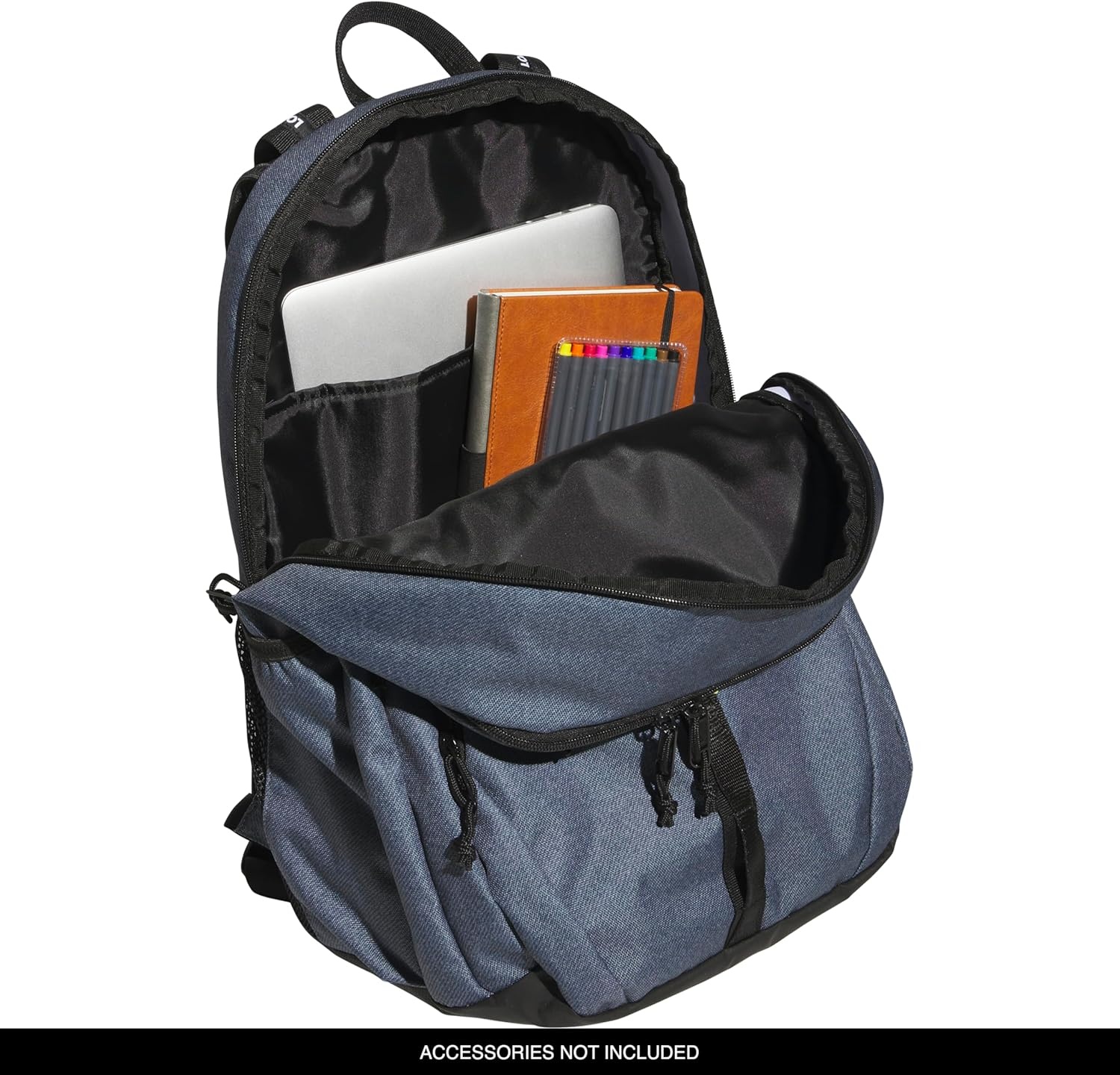 image:imageadidas Prime 7 Backpack for Laptop School and Travel 37LTwill Onix GreyBlackWhite2