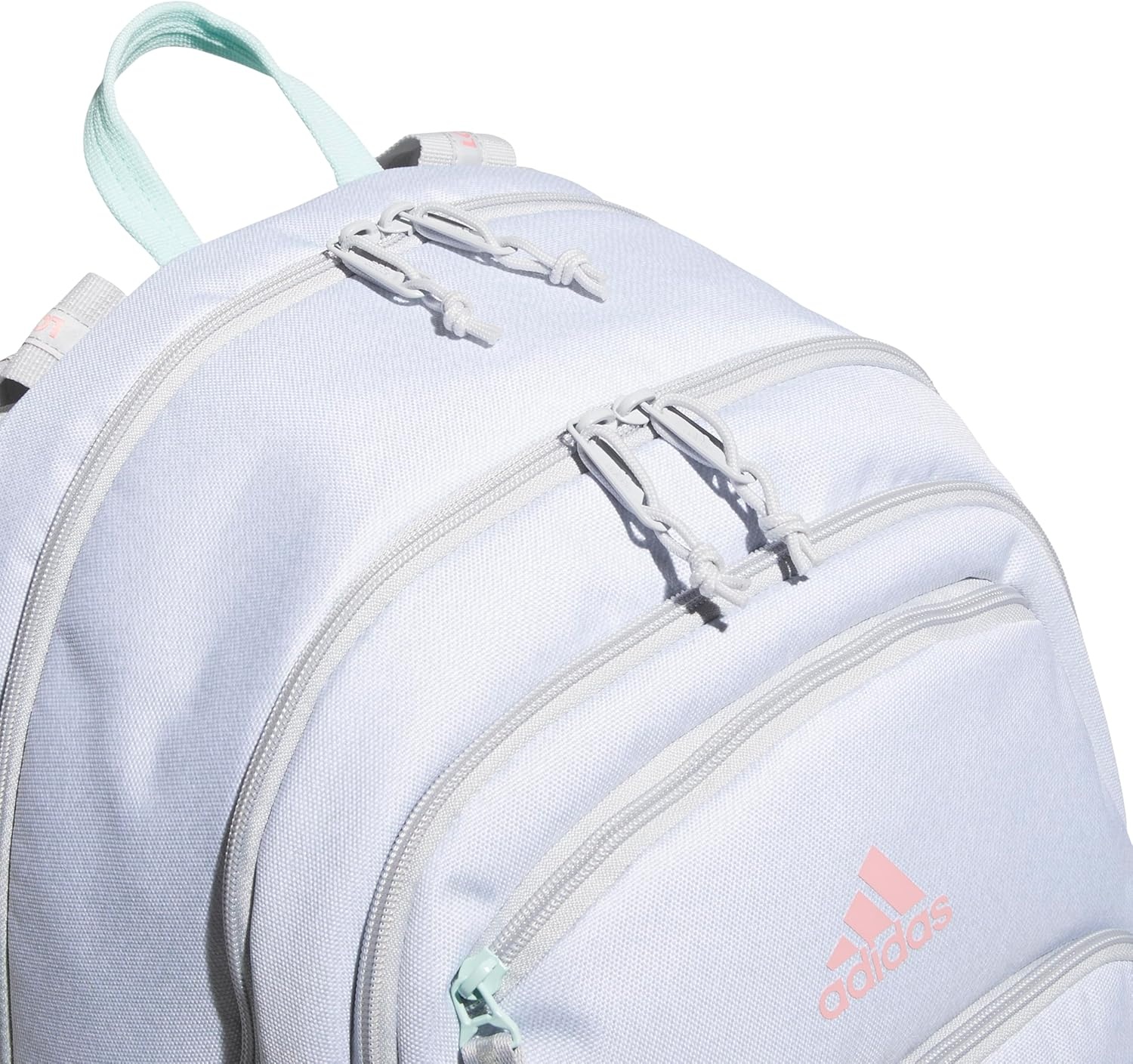 image:imageadidas Prime 7 Backpack for Laptop School and Travel 37LTwill WhiteSemi Flash Aqua Blue2