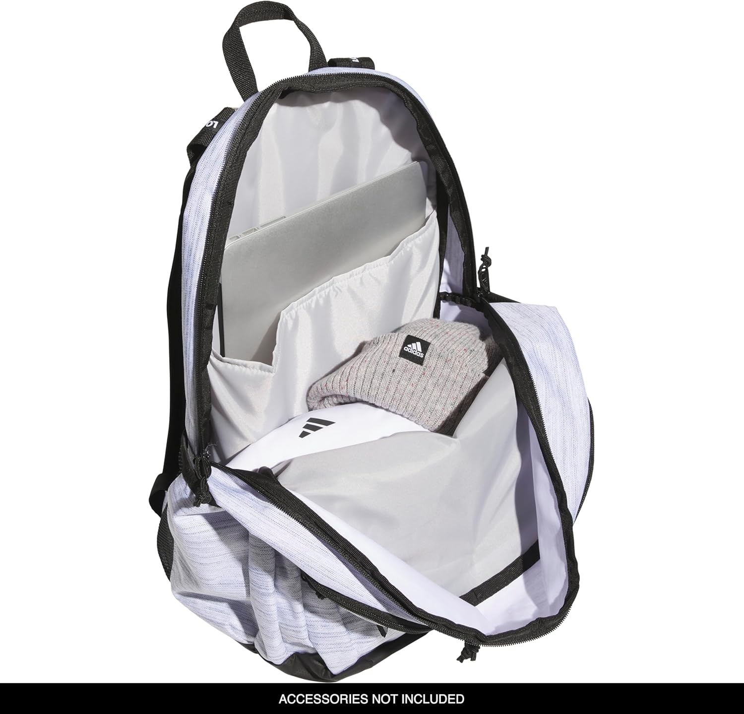 image:imageadidas Prime 7 Backpack for Laptop School and Travel 37LTwo Tone WhiteBlack