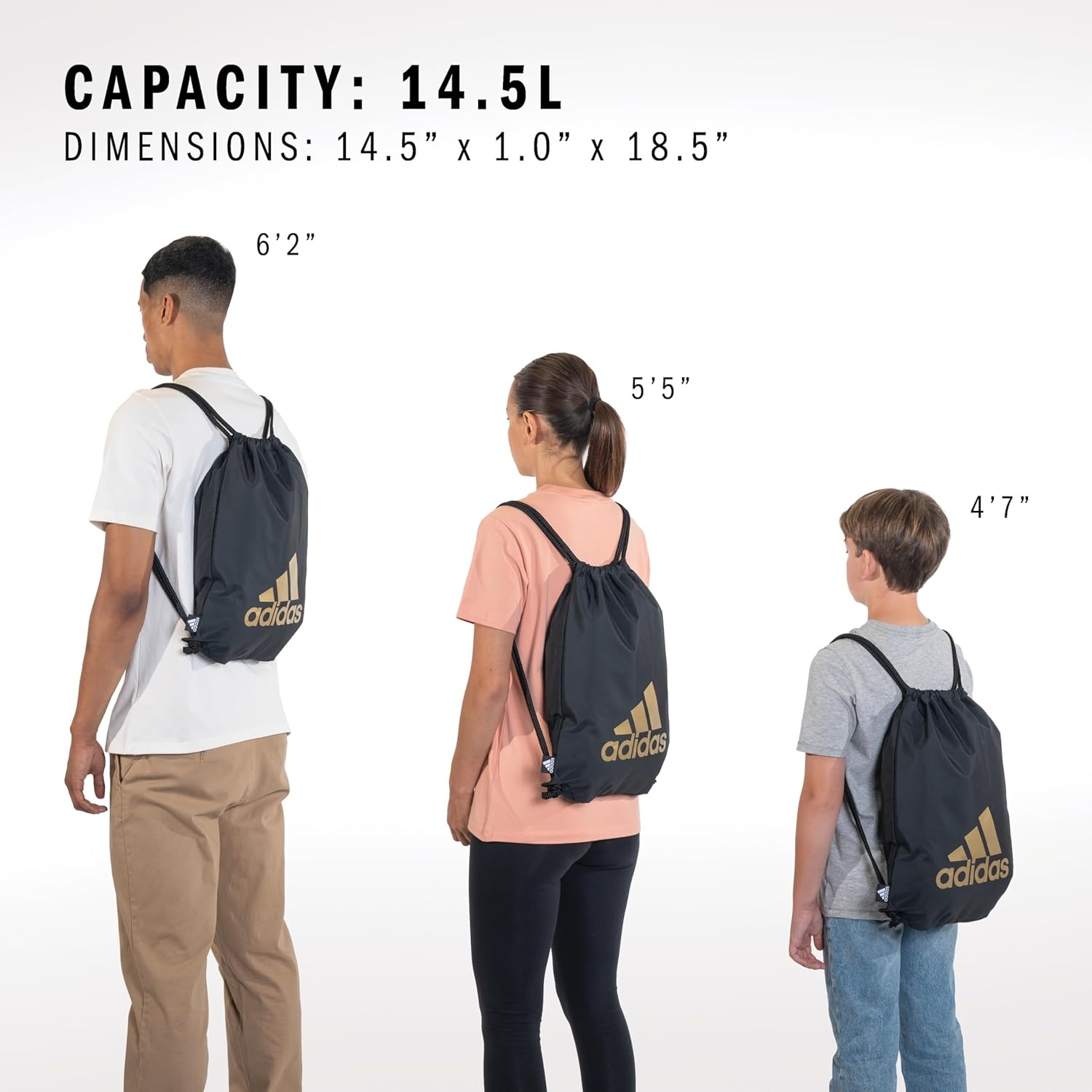 image:imageadidas Ready Sackpack Drawstring Backpack Lightweight Small Gym BagDazed Gradient Clear SkyWhite10