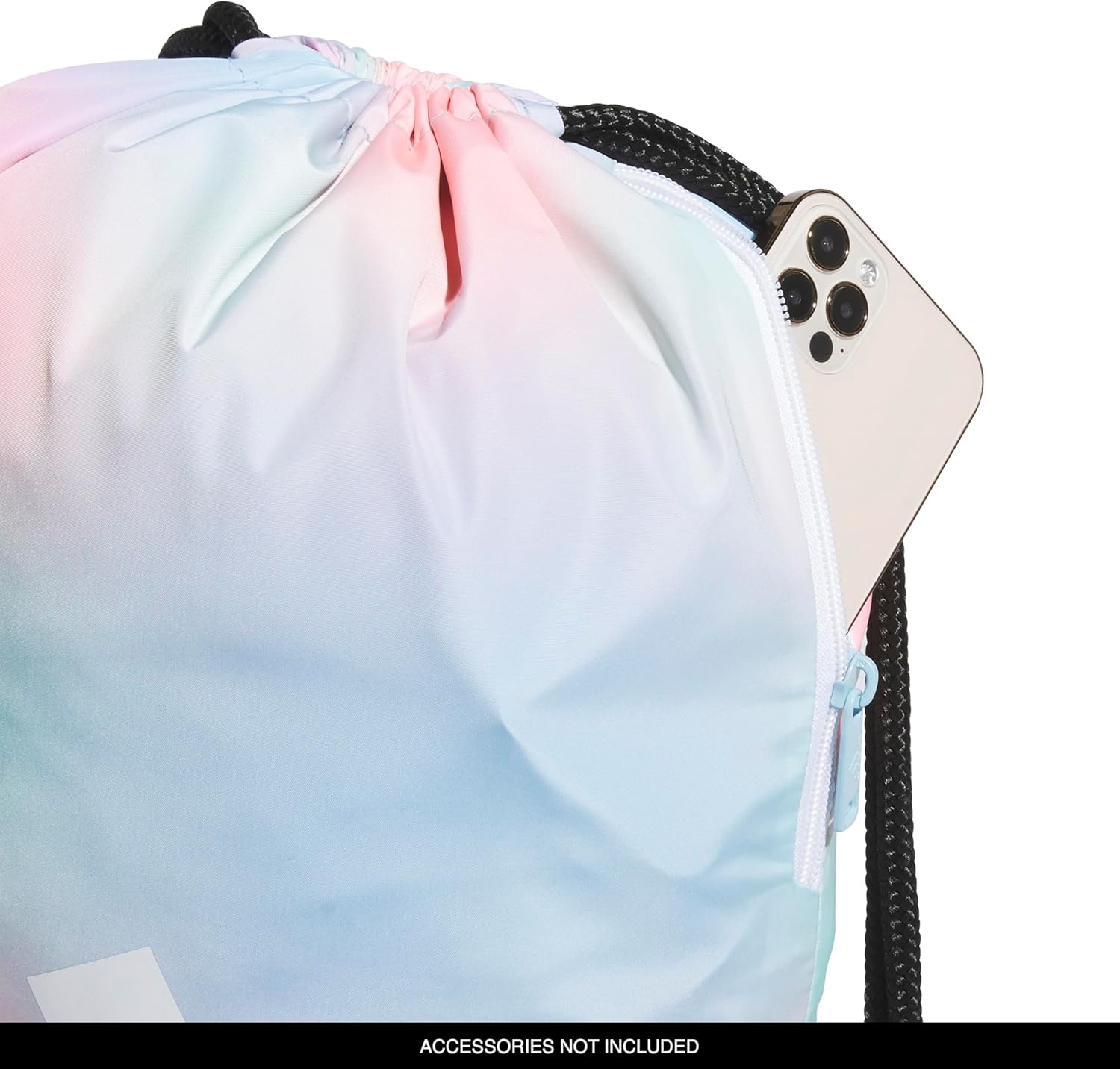 image:imageadidas Ready Sackpack Drawstring Backpack Lightweight Small Gym BagDazed Gradient Clear SkyWhite10