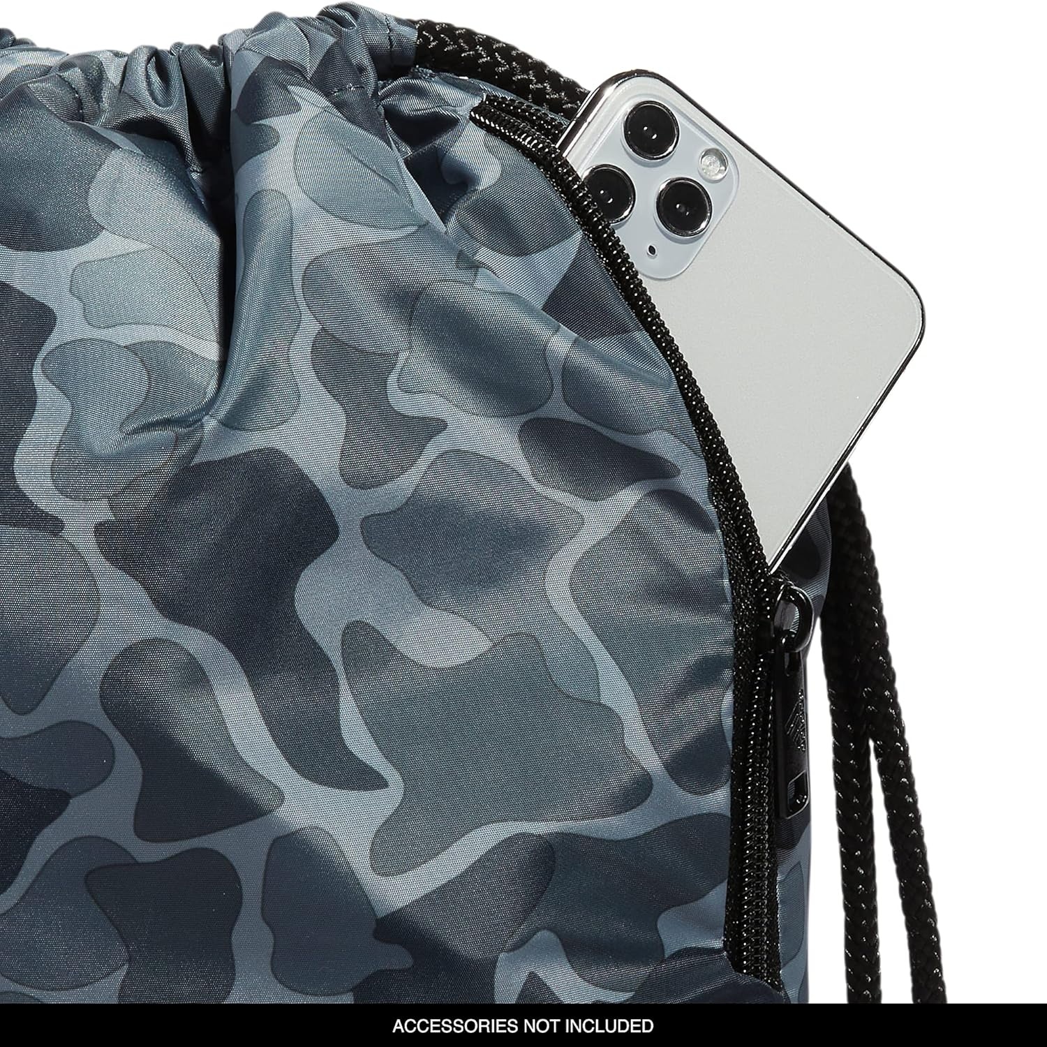 image:imageadidas Ready Sackpack Drawstring Backpack Lightweight Small Gym BagNomad Camo GreyWhiteBlack10