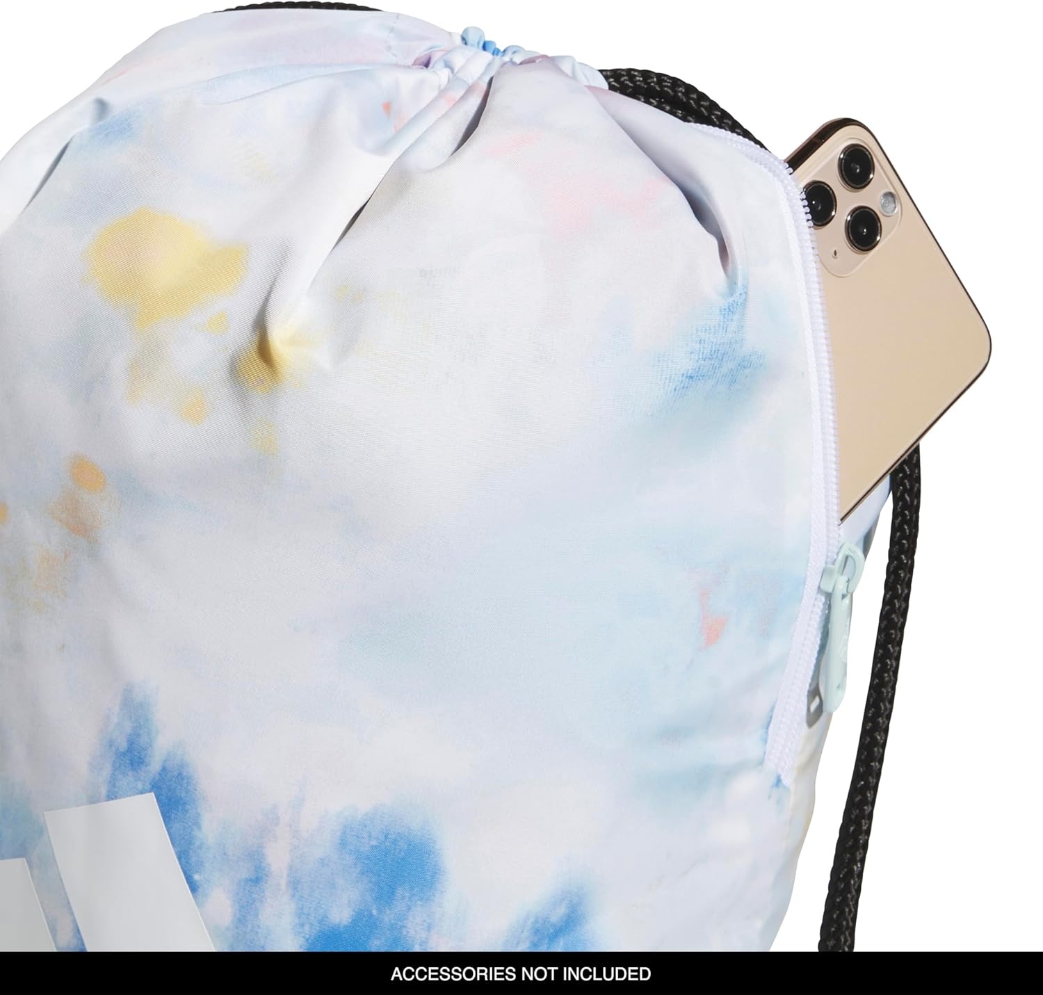 image:imageadidas Ready Sackpack Drawstring Backpack Lightweight Small Gym BagTie Dye Wash Halo Mint GreenWhiteBlack10