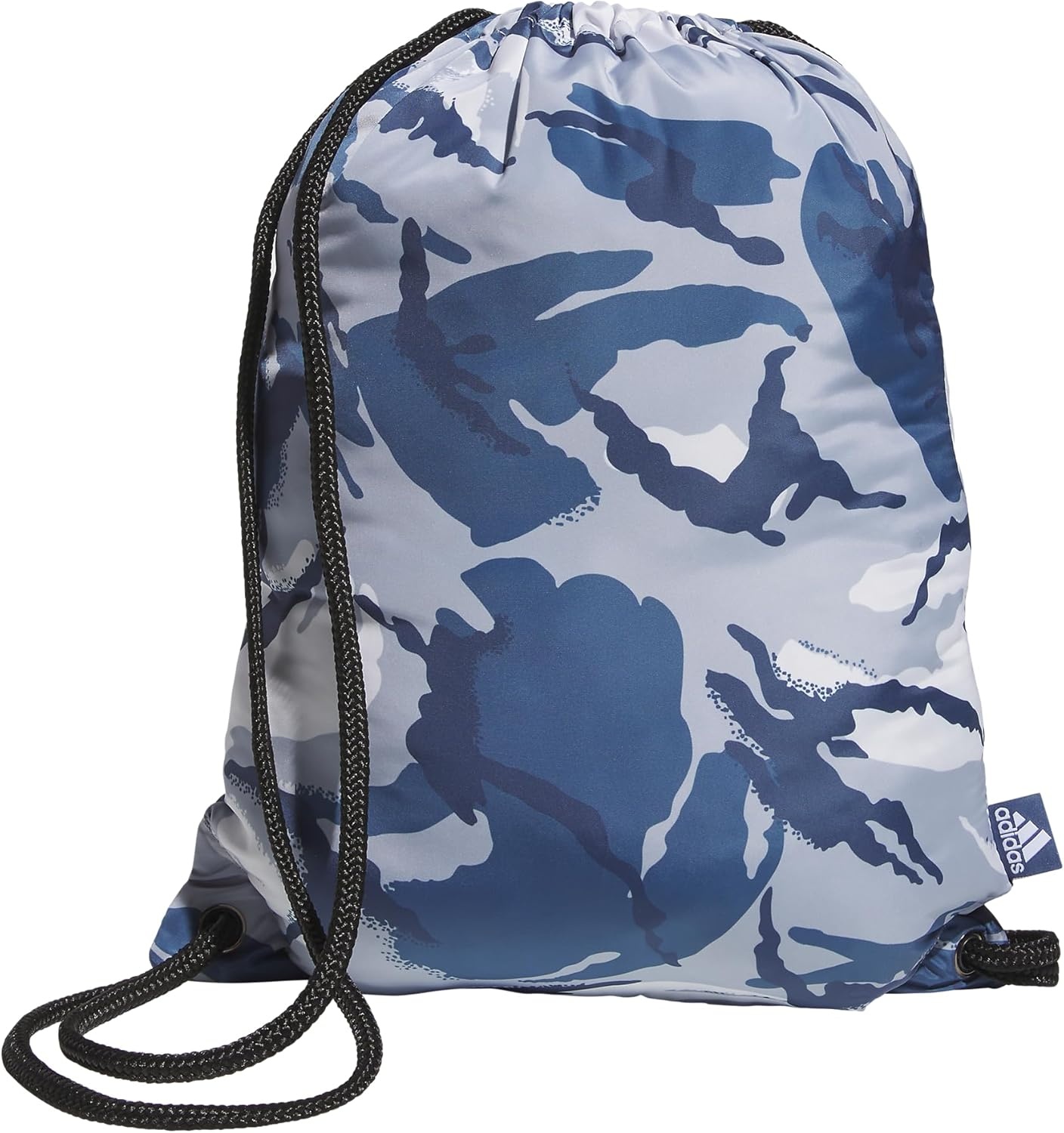 image:imageadidas Ready Sackpack Drawstring Backpack Lightweight Small Gym BagWoodland Essential Camo Preloved InkWhiteBlack10
