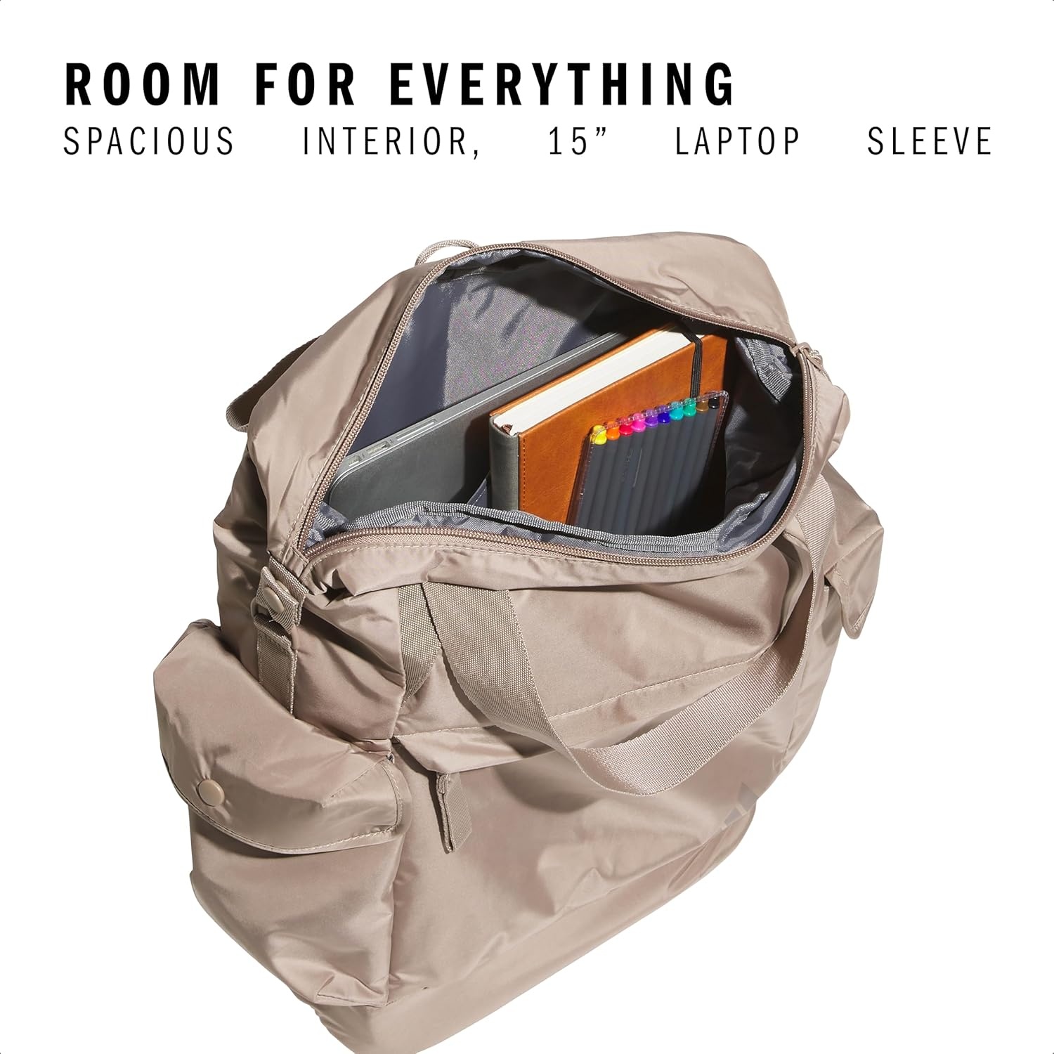 image:imageadidas Saturday Tote Backpack Versatile Bag with Hand amp Shoulder Straps 23LChalky Brown