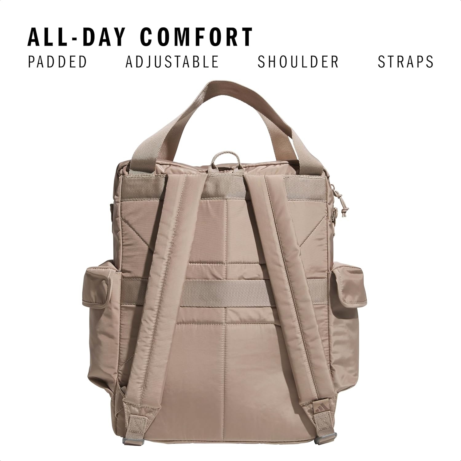 image:imageadidas Saturday Tote Backpack Versatile Bag with Hand amp Shoulder Straps 23LChalky Brown