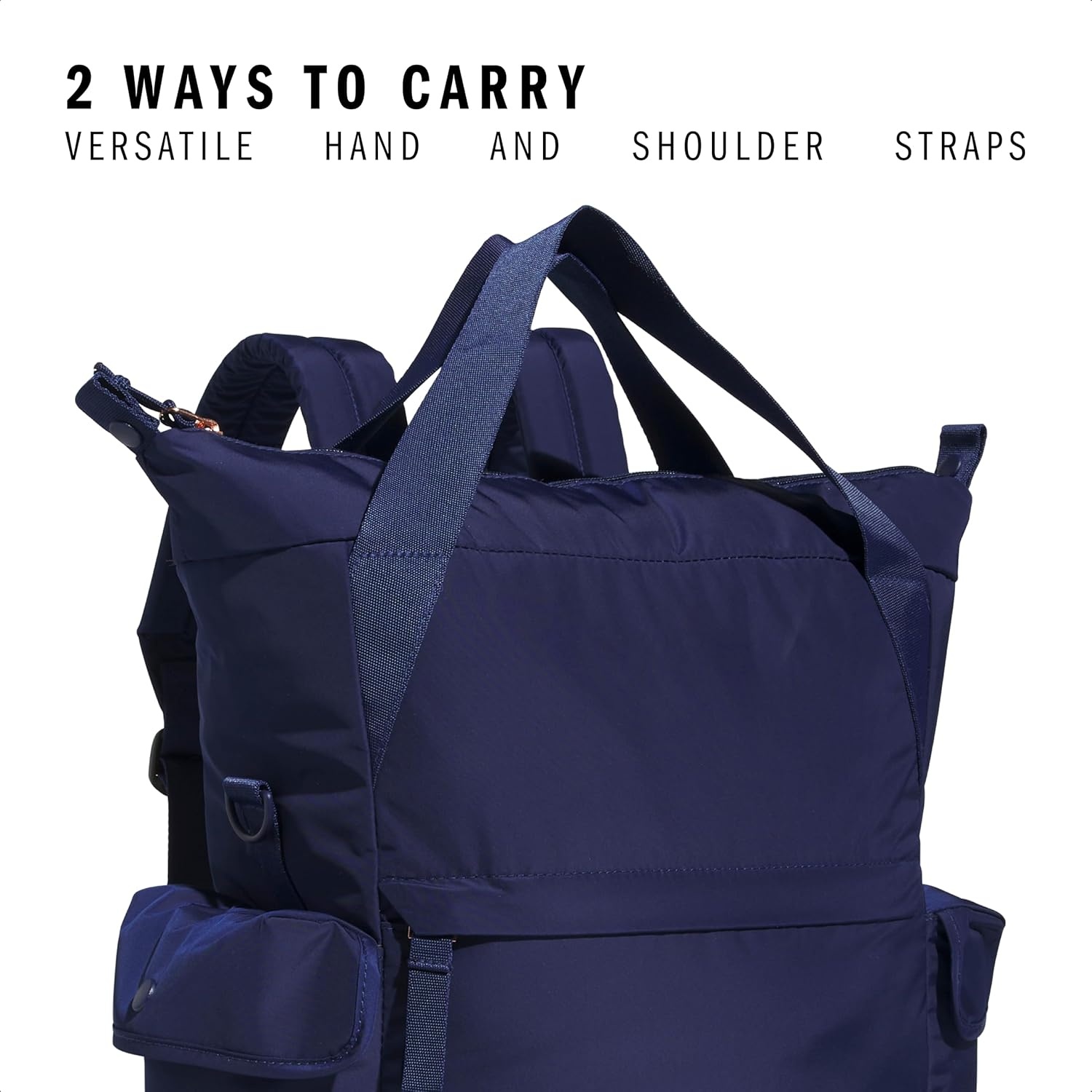 image:imageadidas Saturday Tote Backpack Versatile Bag with Hand amp Shoulder Straps 23LDark BlueRose Gold