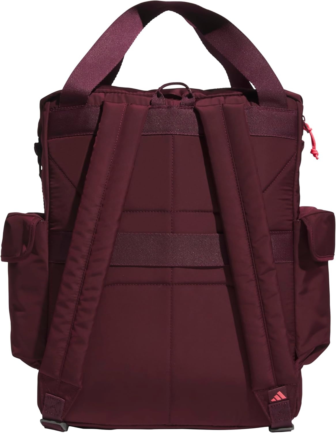 image:imageadidas Saturday Tote Backpack Versatile Bag with Hand amp Shoulder Straps 23LMaroonPure Turbo Pink