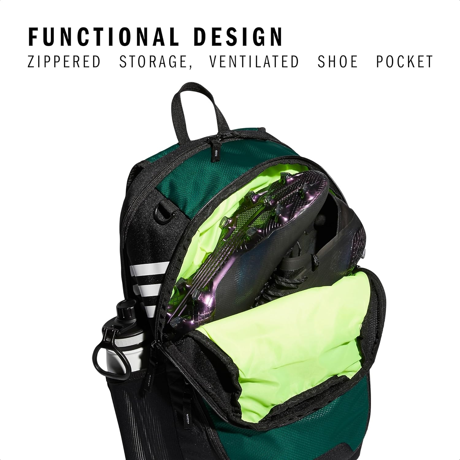 image:imageadidas Stadium 4 Soccer Backpack Team Sports Bag with Ball Pocket 36LDark Green30